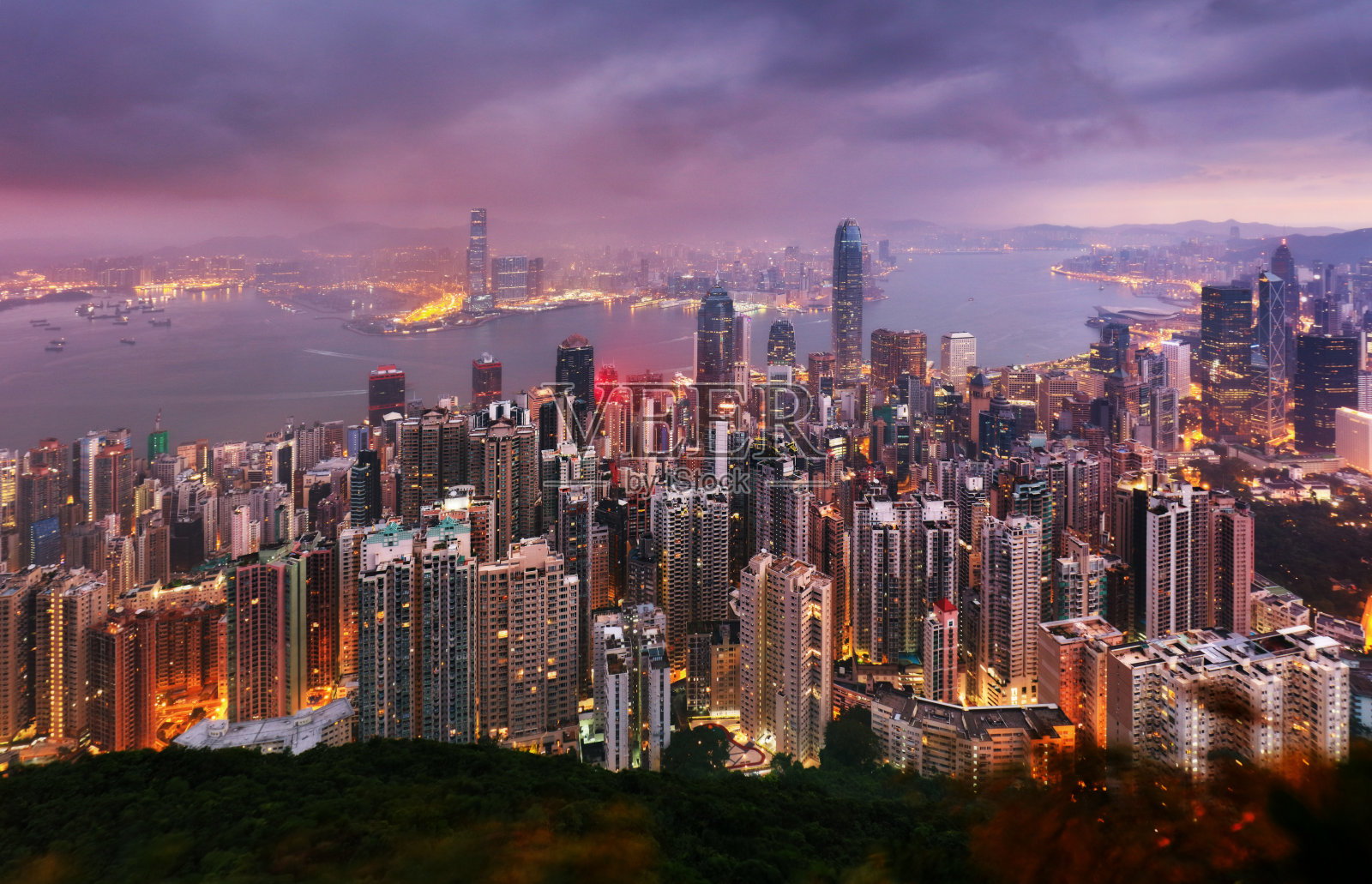 香港夜景照片摄影图片