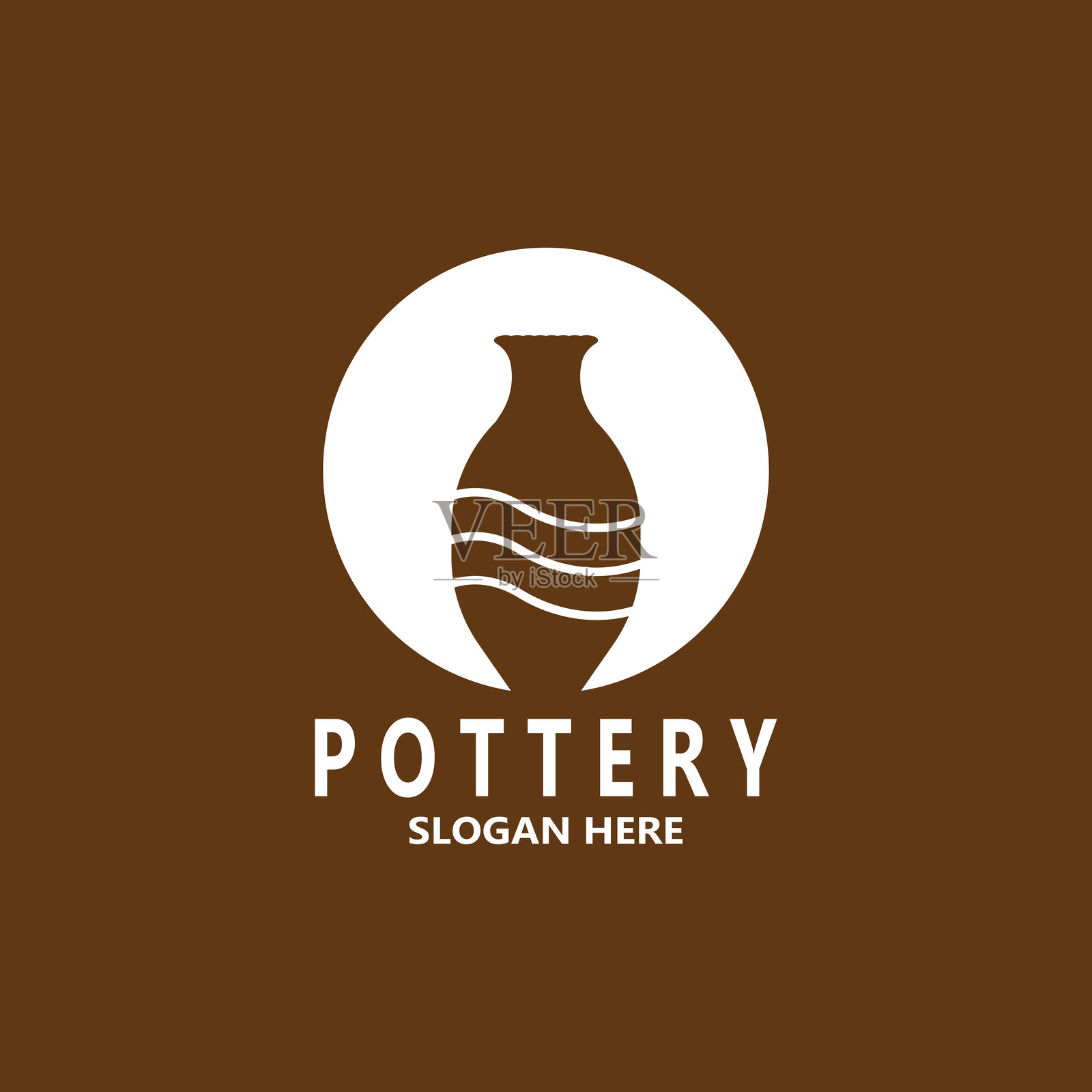 陶艺工作室矢量模板插图插画图片素材