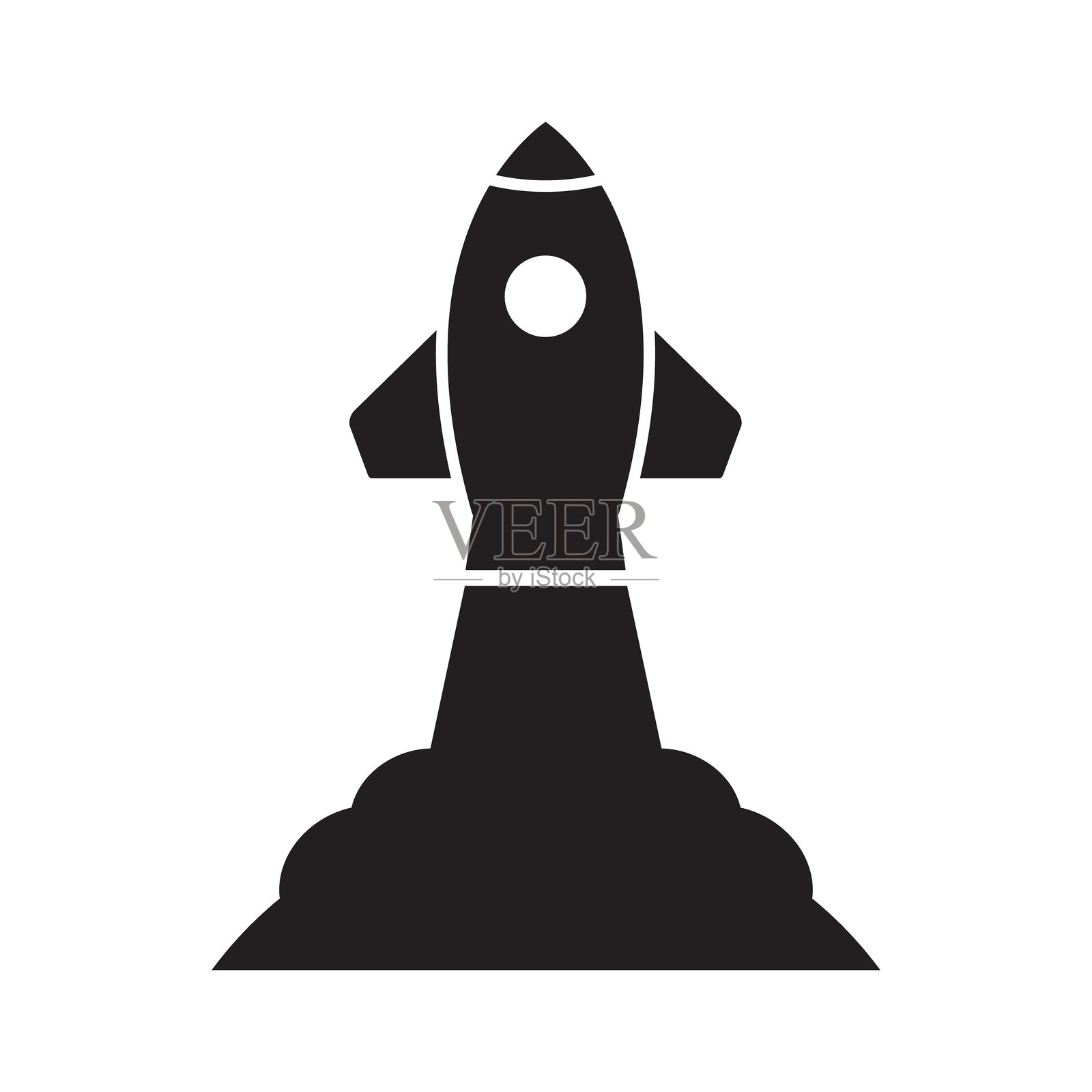 火箭图标。发射火箭图标。插画图片素材