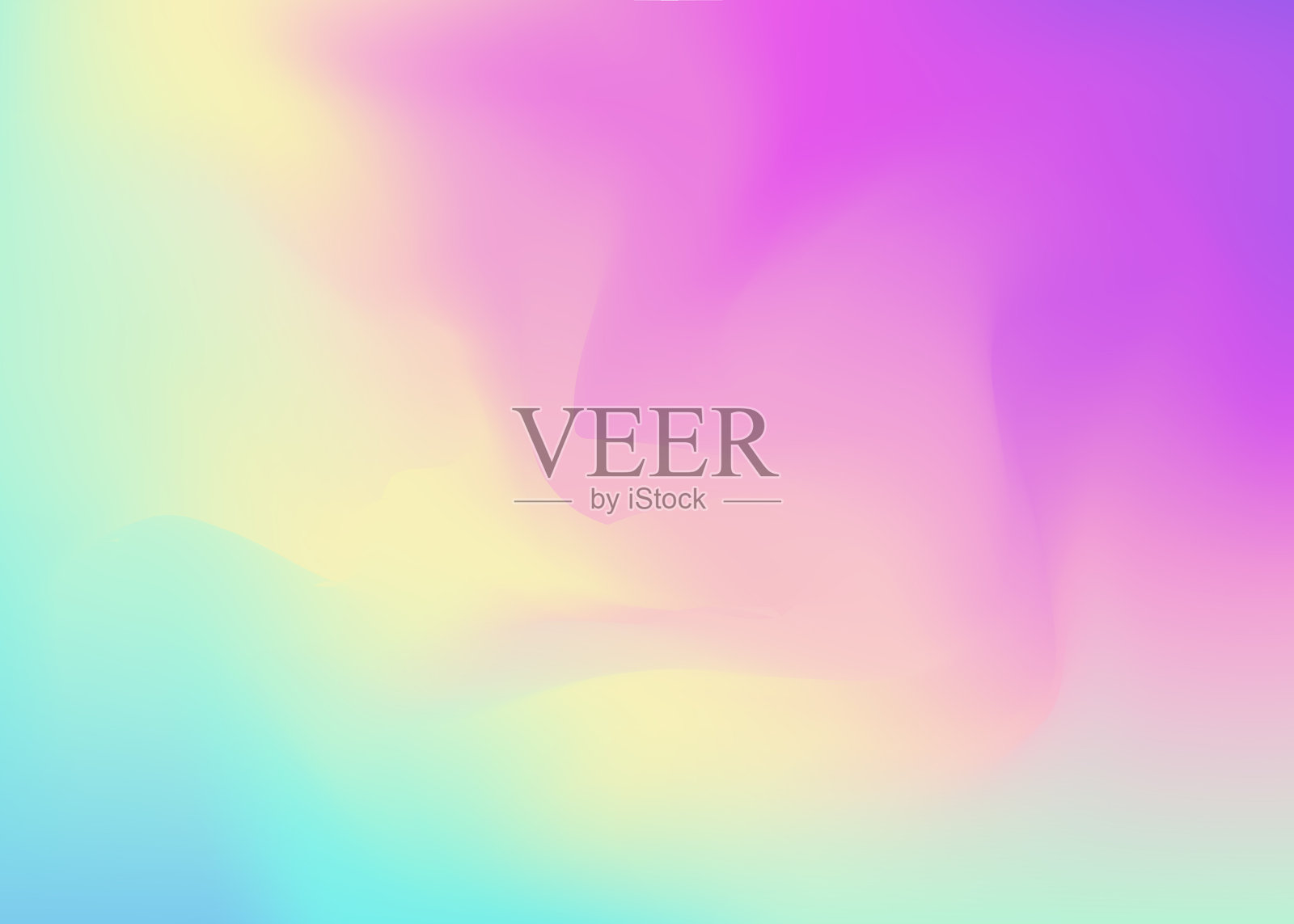 彩虹渐变。珍珠光泽背景。抽象纹理。流行设计。铬箔。彩虹流体。柔和极简模板。蓝色霓虹纹理。紫色虹彩渐变。插画图片素材