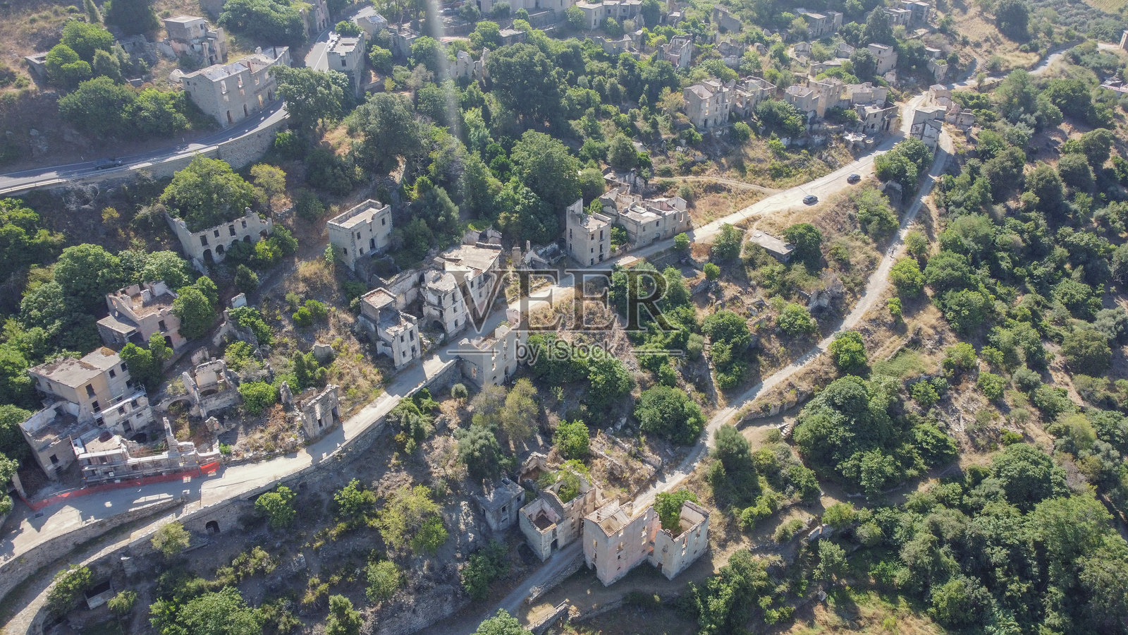 撒丁岛中部的鬼镇盖罗遗址照片摄影图片