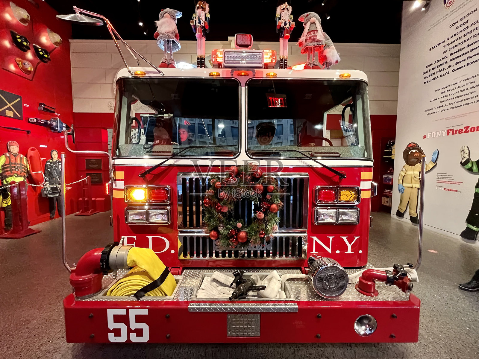 纽约消防局消防车照片摄影图片