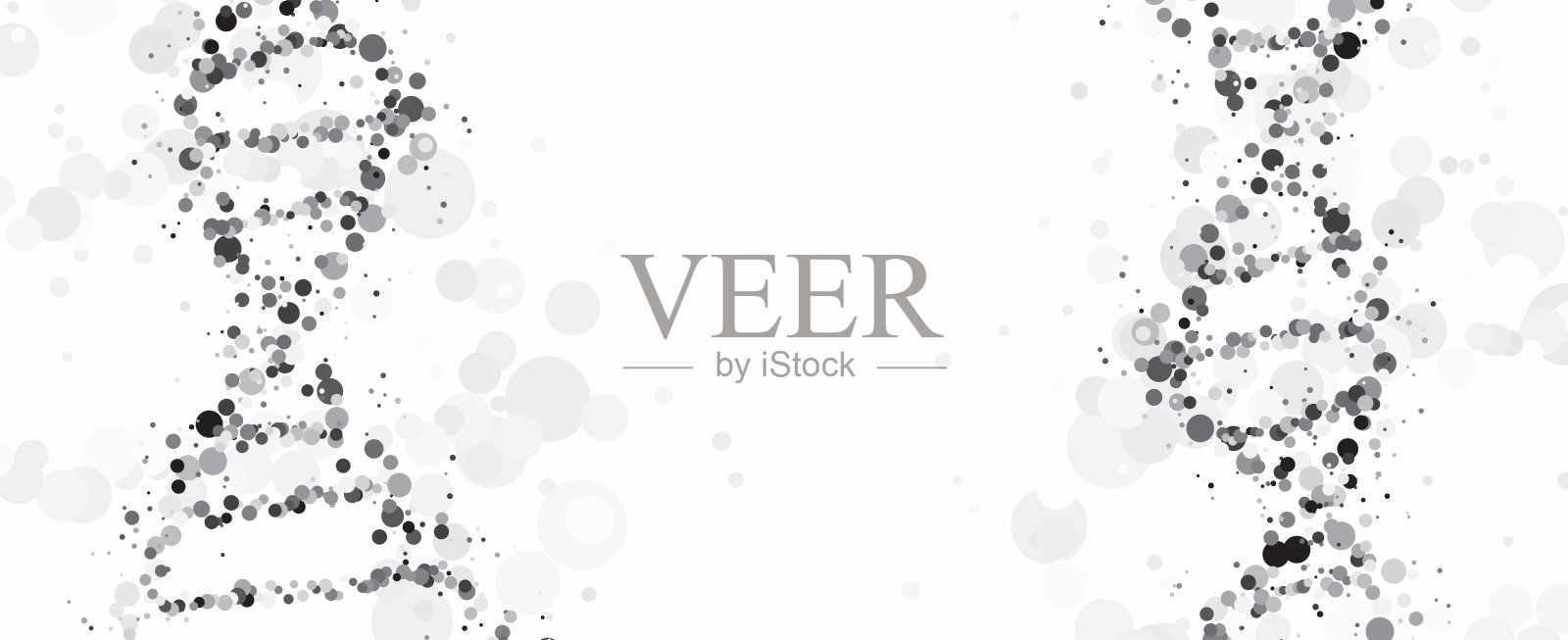 极简主义DNA抽象矢量背景。生物技术与科学研究插画图片素材