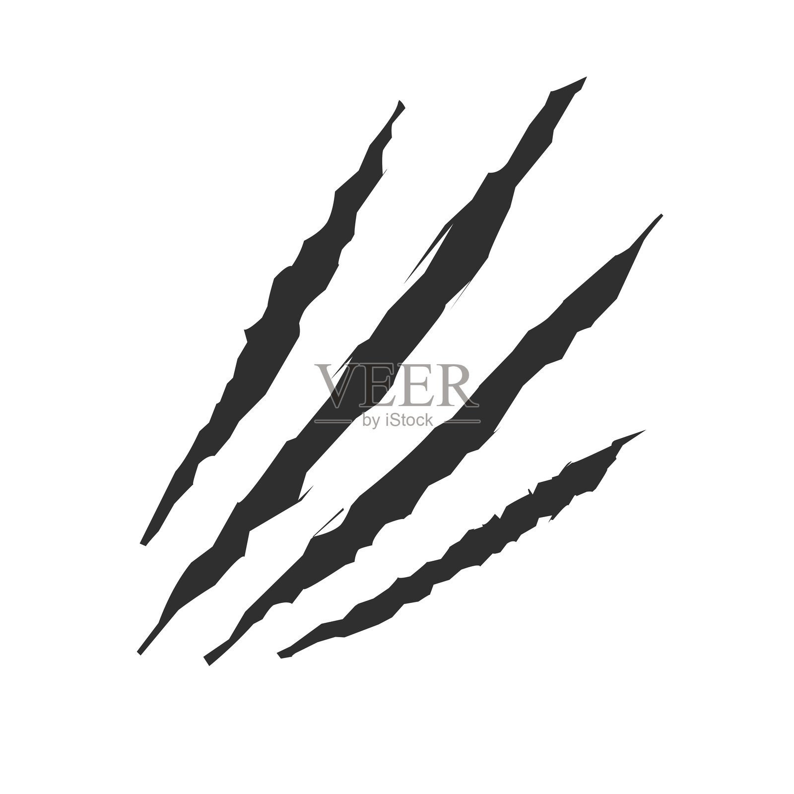 野生动物留下的爪痕插画图片素材