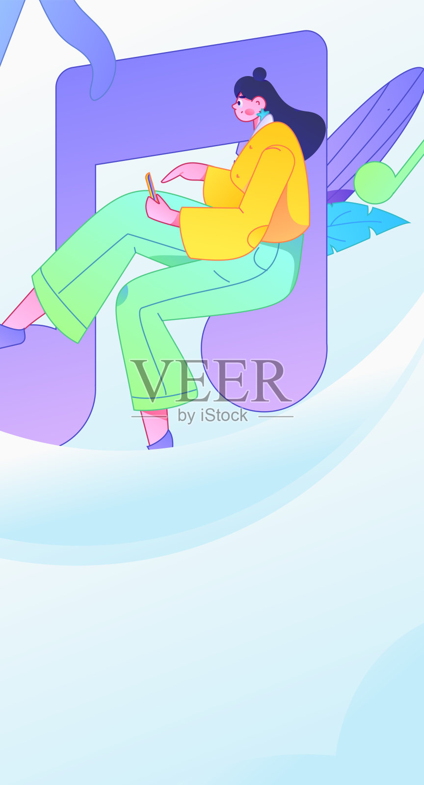 音乐角色场景扁平矢量概念操作插图插画图片素材