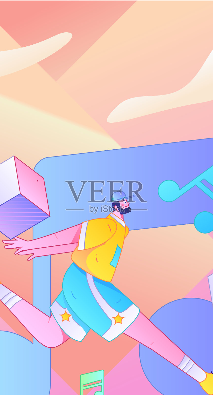 音乐角色场景扁平矢量概念操作插图插画图片素材