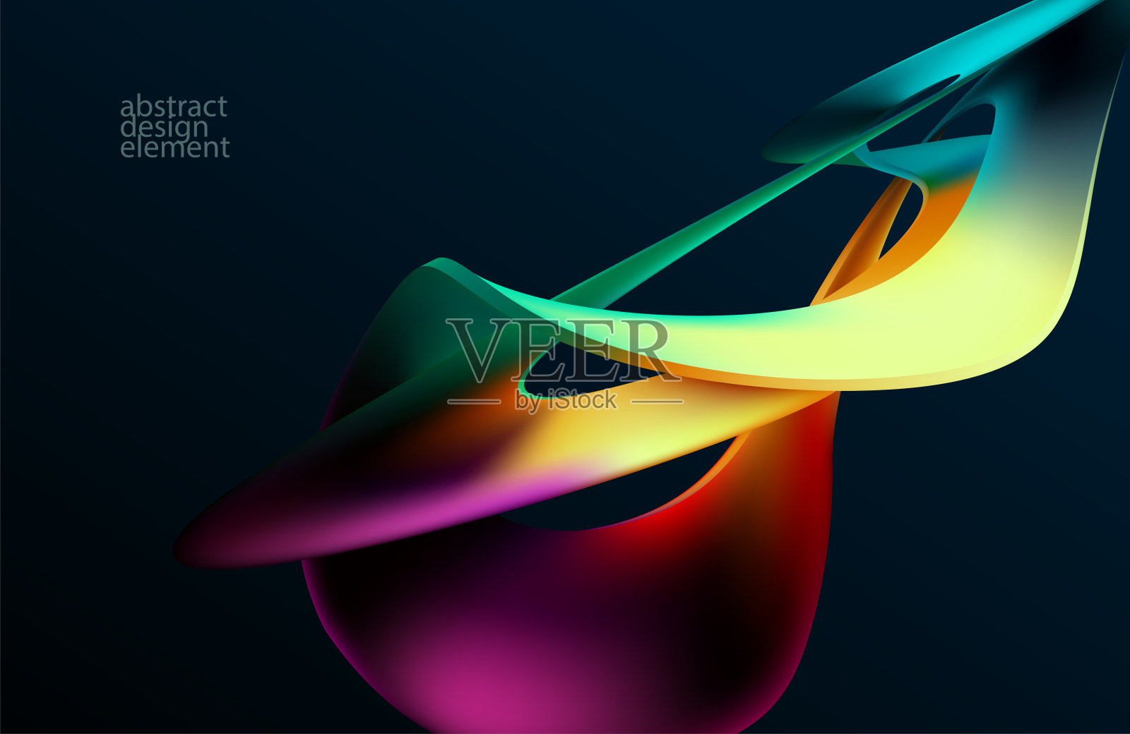 流动的彩虹色抽象背景。插画图片素材