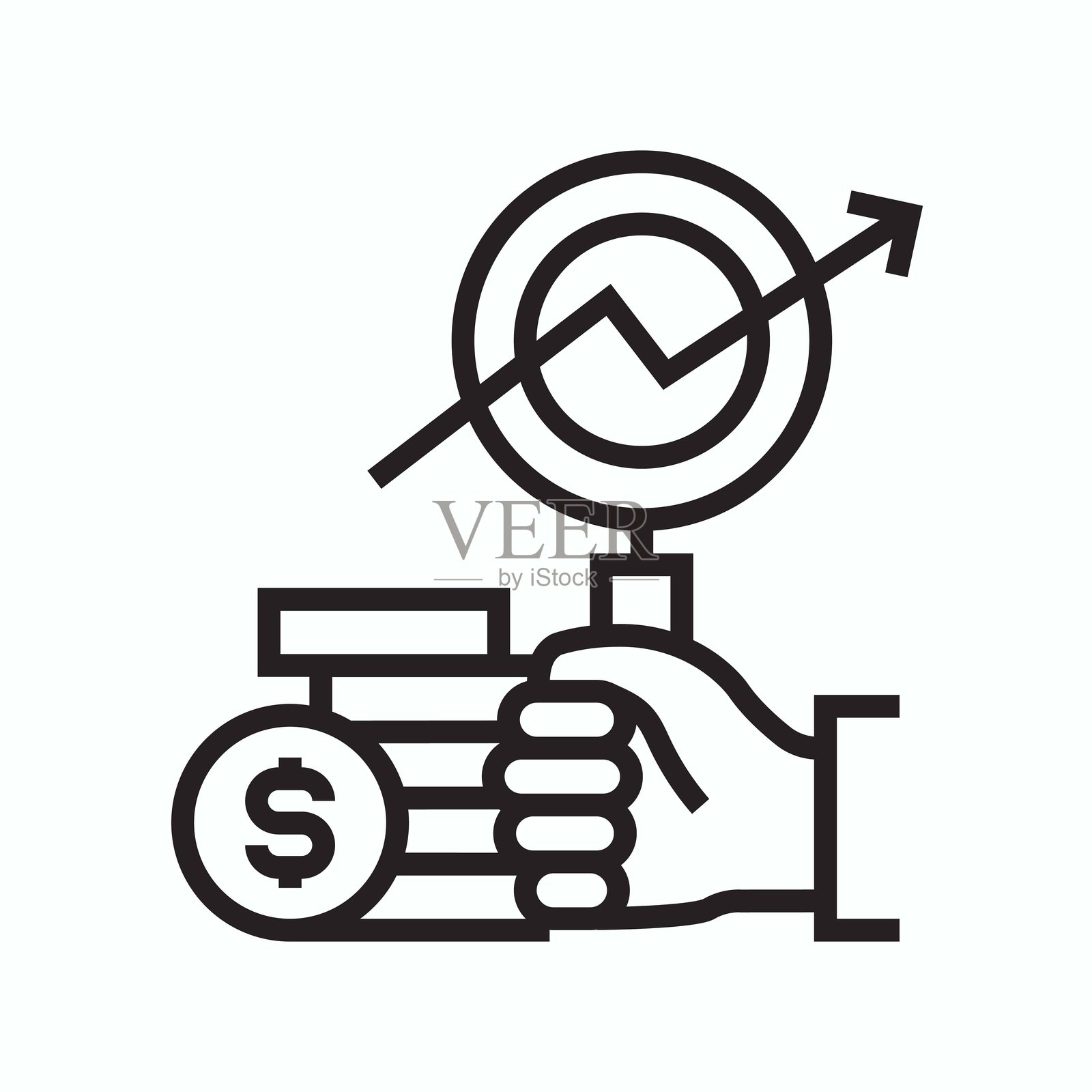 创业和新业务相关的线条图标集。可编辑的线条。规划、创新、战略、投资、商业插画图片素材