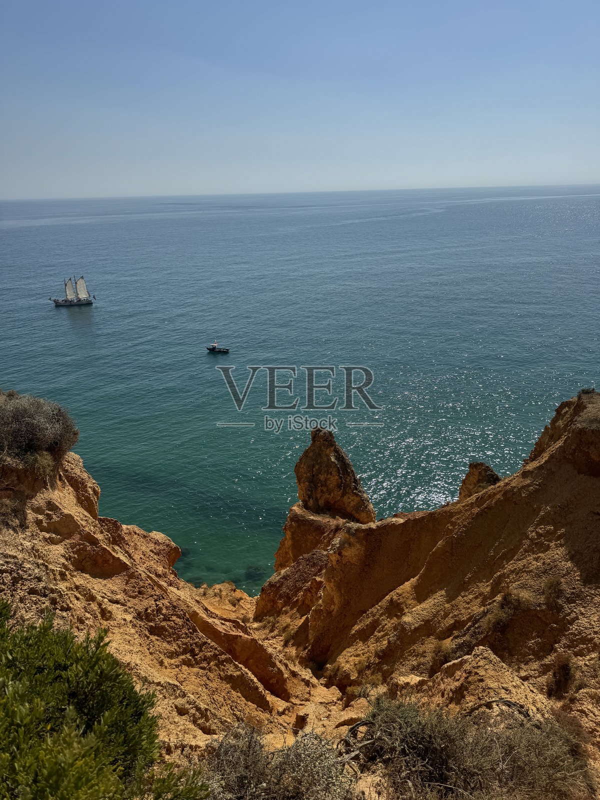 阿尔加维海岸线，葡萄牙拉各斯照片摄影图片