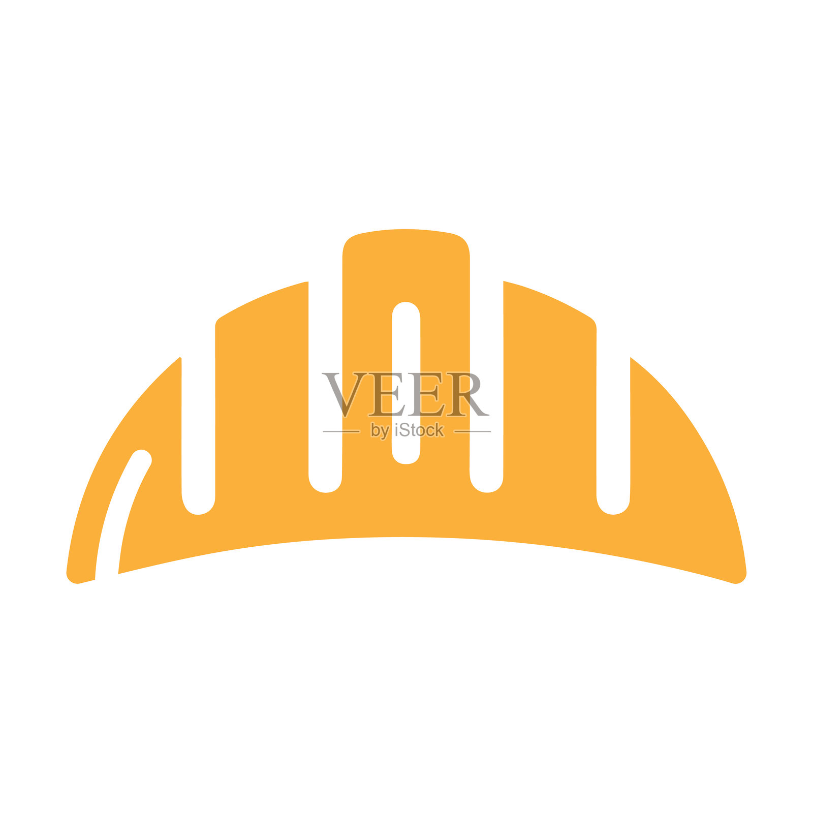 建筑安全帽图标标志设计模板，独立插图插画图片素材