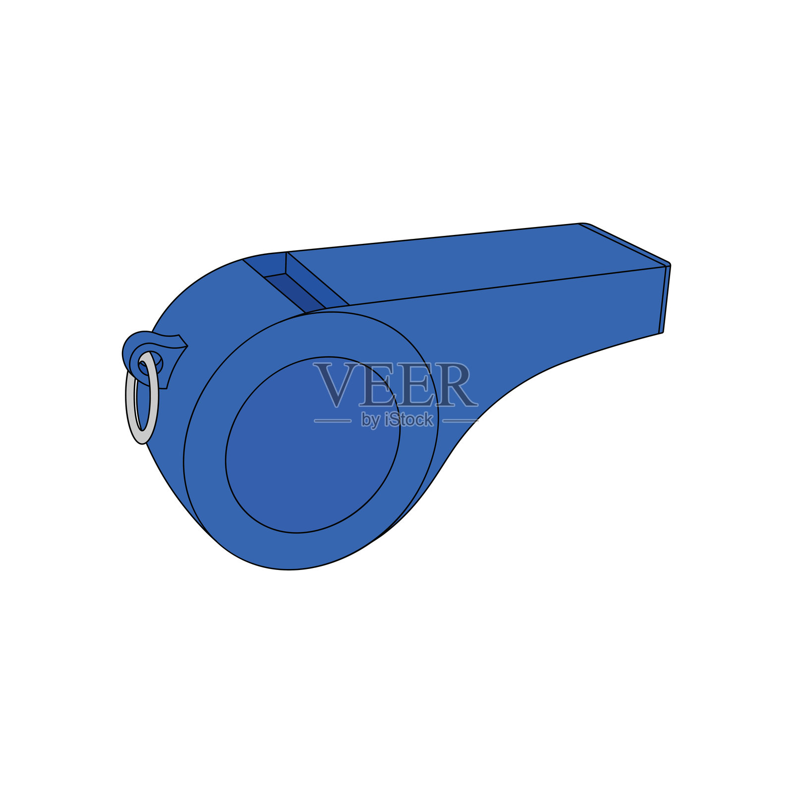 孩子们画的口哨卡通图案，孤立展示插画图片素材