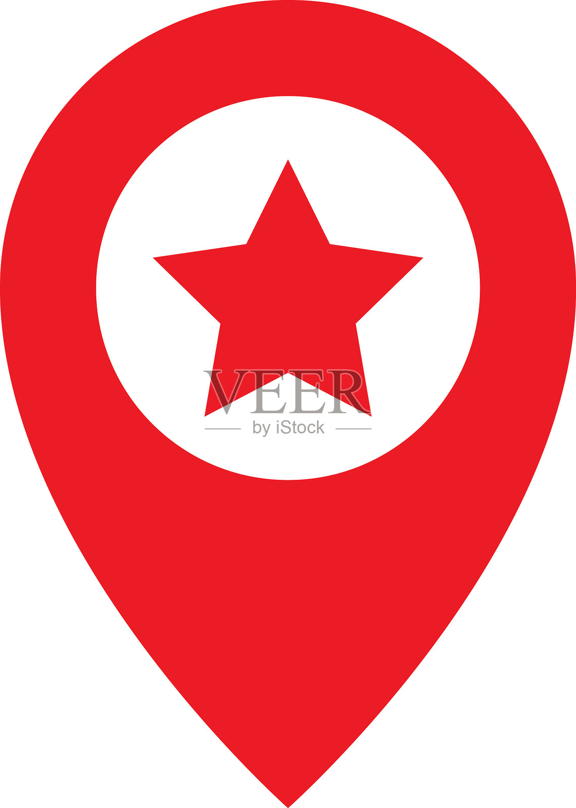 地图图钉图标。指针导航符号。旗帜标记，地点位置图标。大头针标志。GPS标签。地图上的标记点。矢量插图。插画图片素材