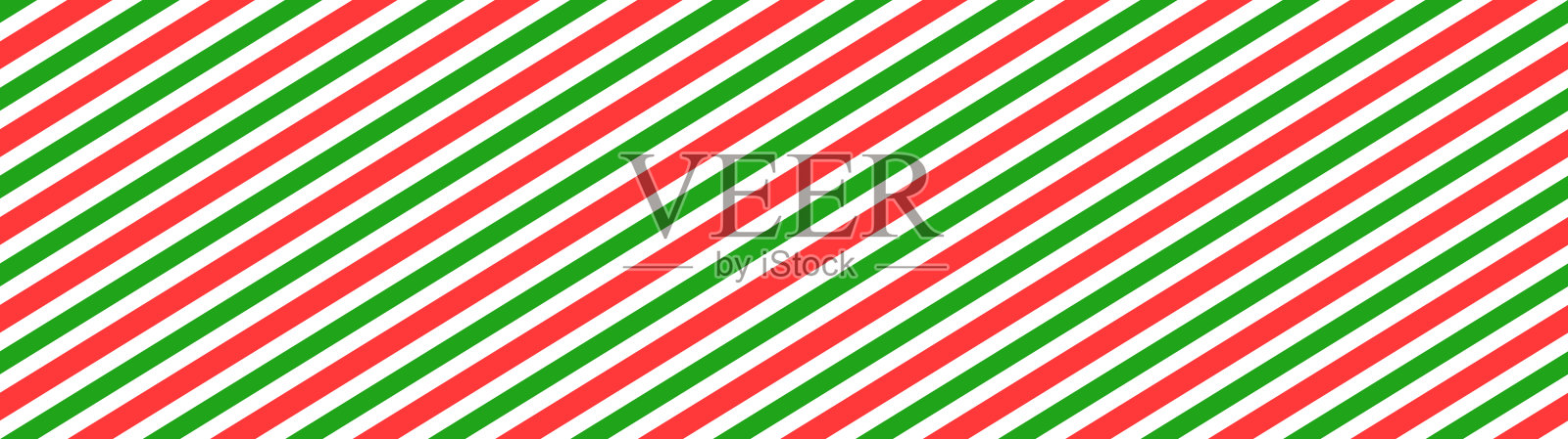 无缝糖果条纹图案，带有斜向红色和绿色线条。带有薄荷纹理的手杖图案。平面矢量插图，独立展示。插画图片素材