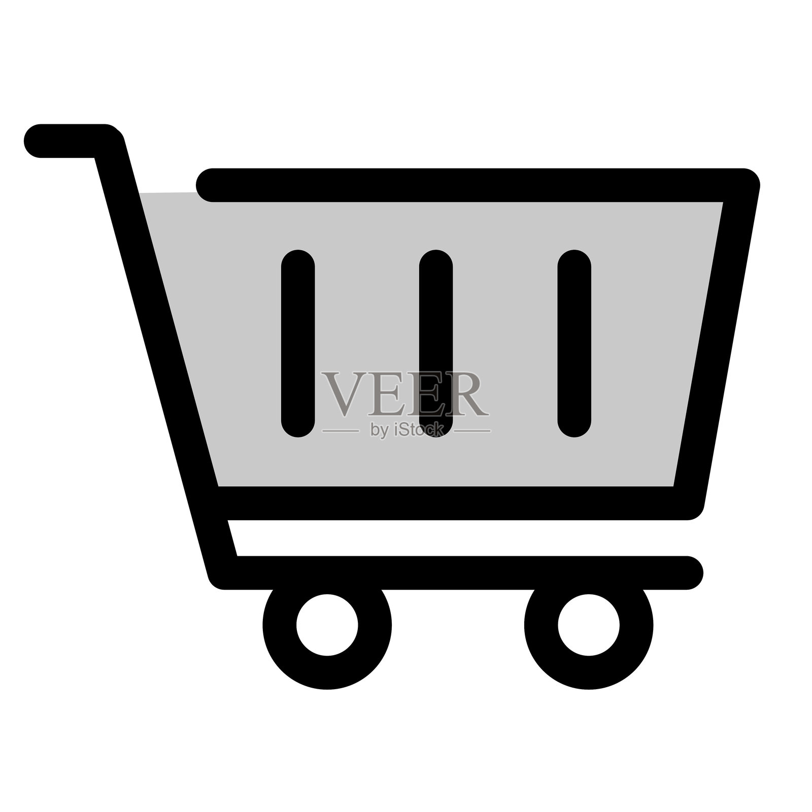 购物车 - 干净现代的电子商务和在线营销图标插画图片素材