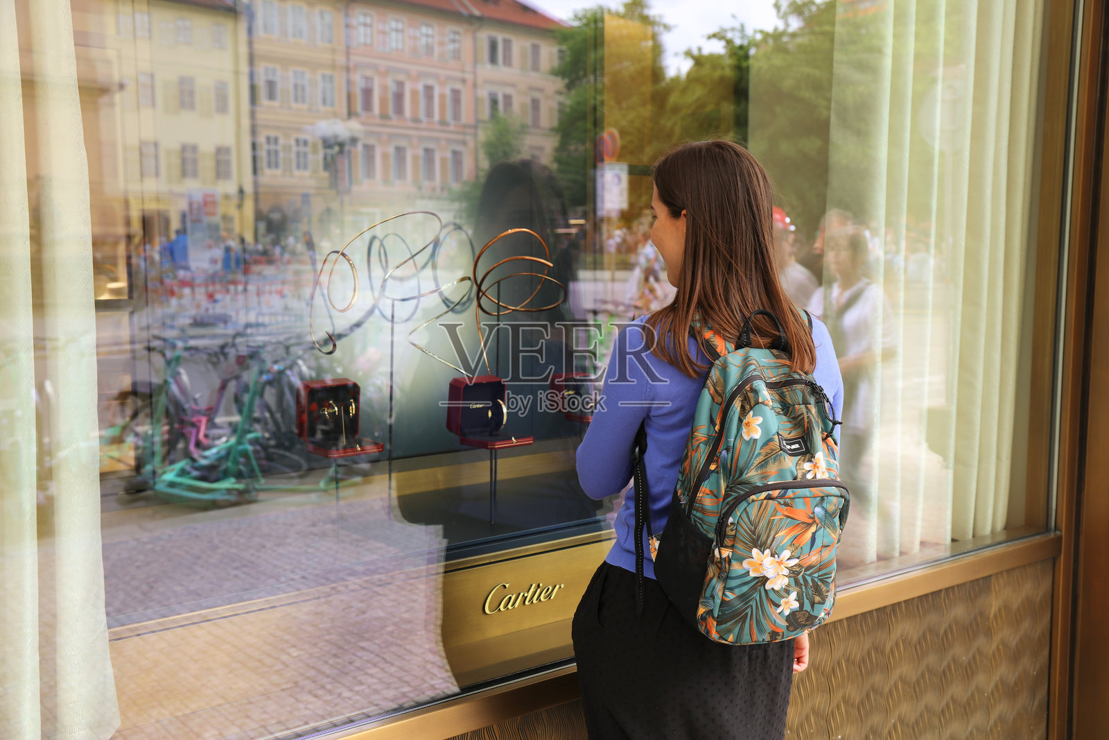 捷克共和国布拉格的帕里日斯卡街购物照片摄影图片