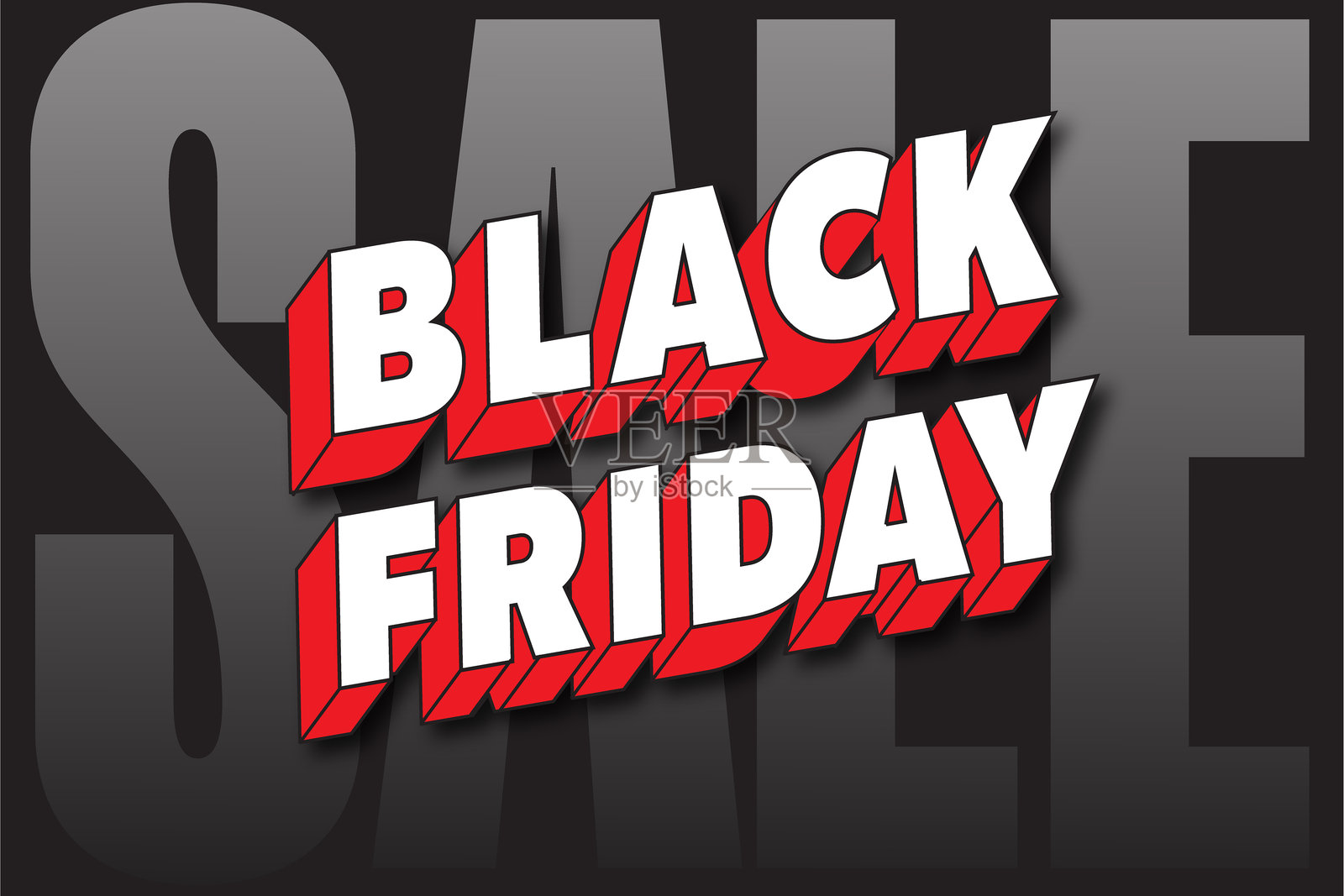 黑色星期五促销网页横幅设计模板插画图片素材