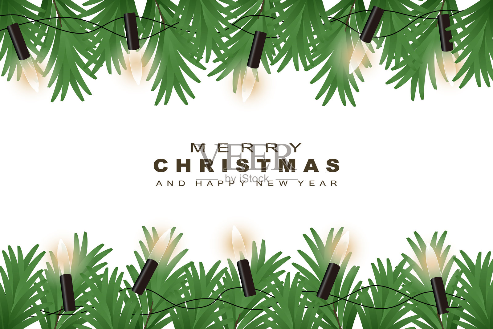 圣诞节背景横幅，带有文本空间插画图片素材