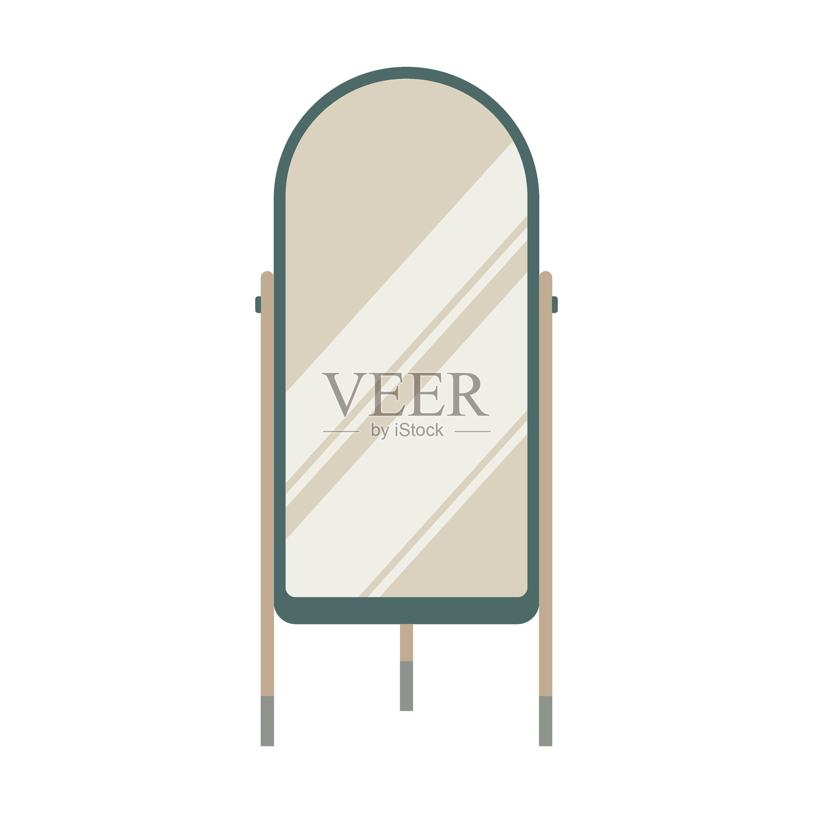 斯堪的纳维亚风格室内装饰和家具矢量插图插画图片素材