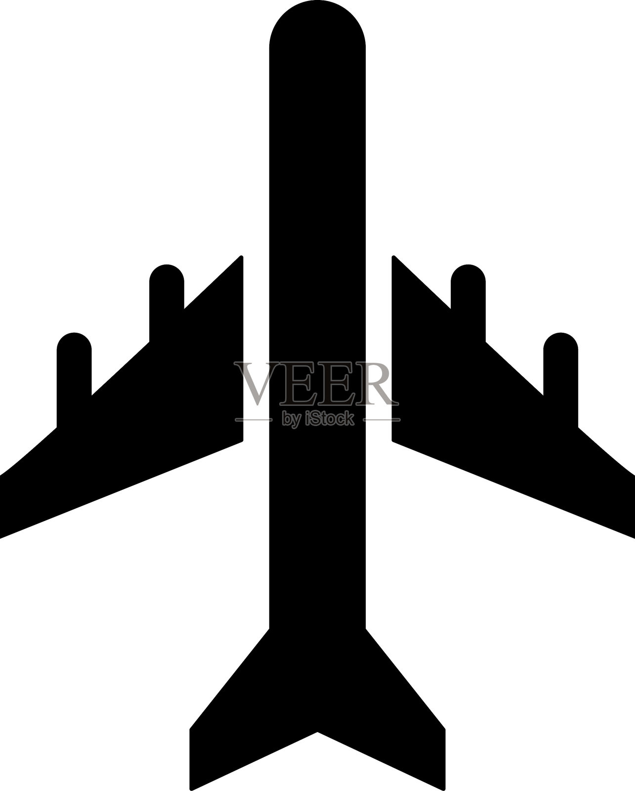 飞机图标矢量图。飞机的图标矢量图。插画图片素材