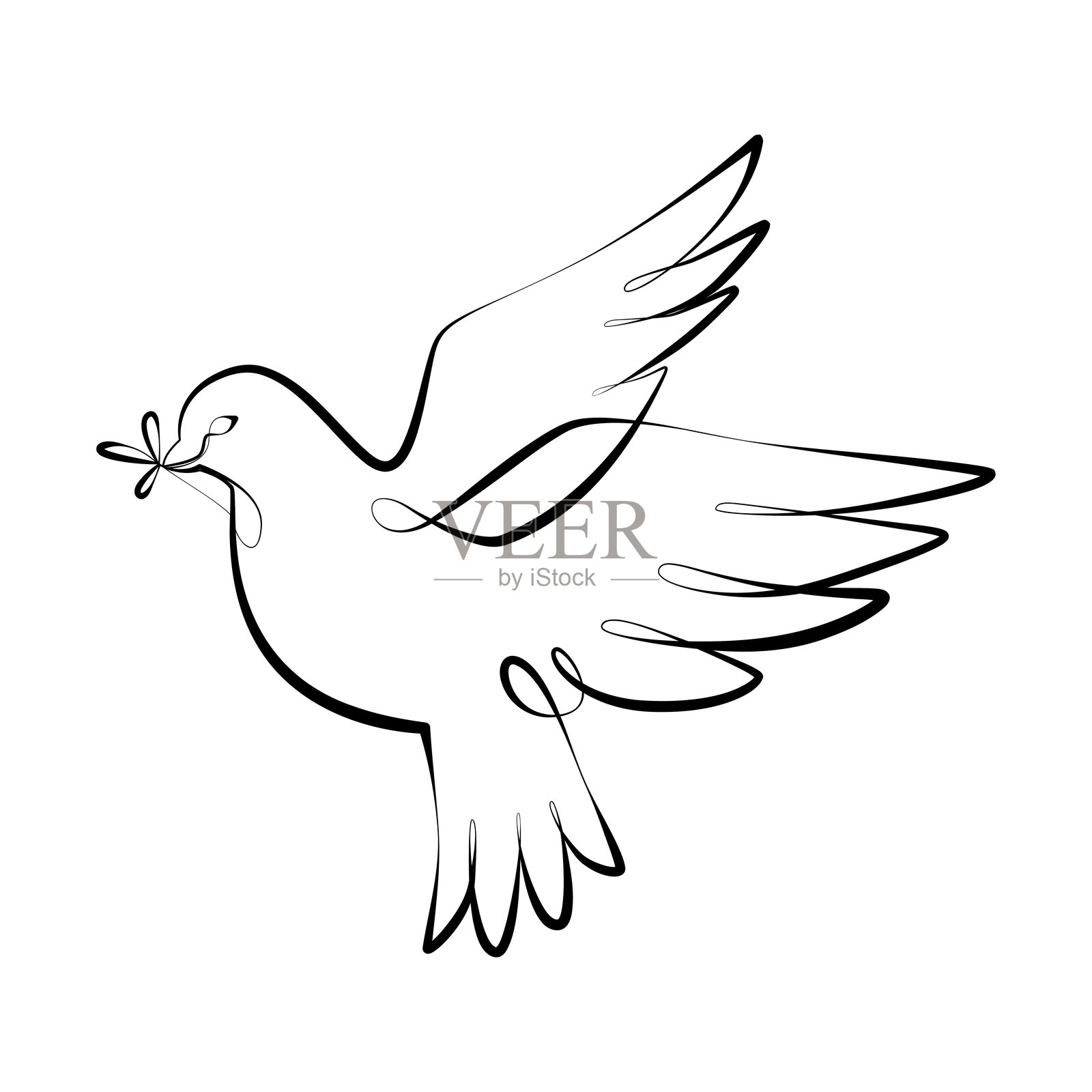 和平符号绘图 - 矢量图插画图片素材