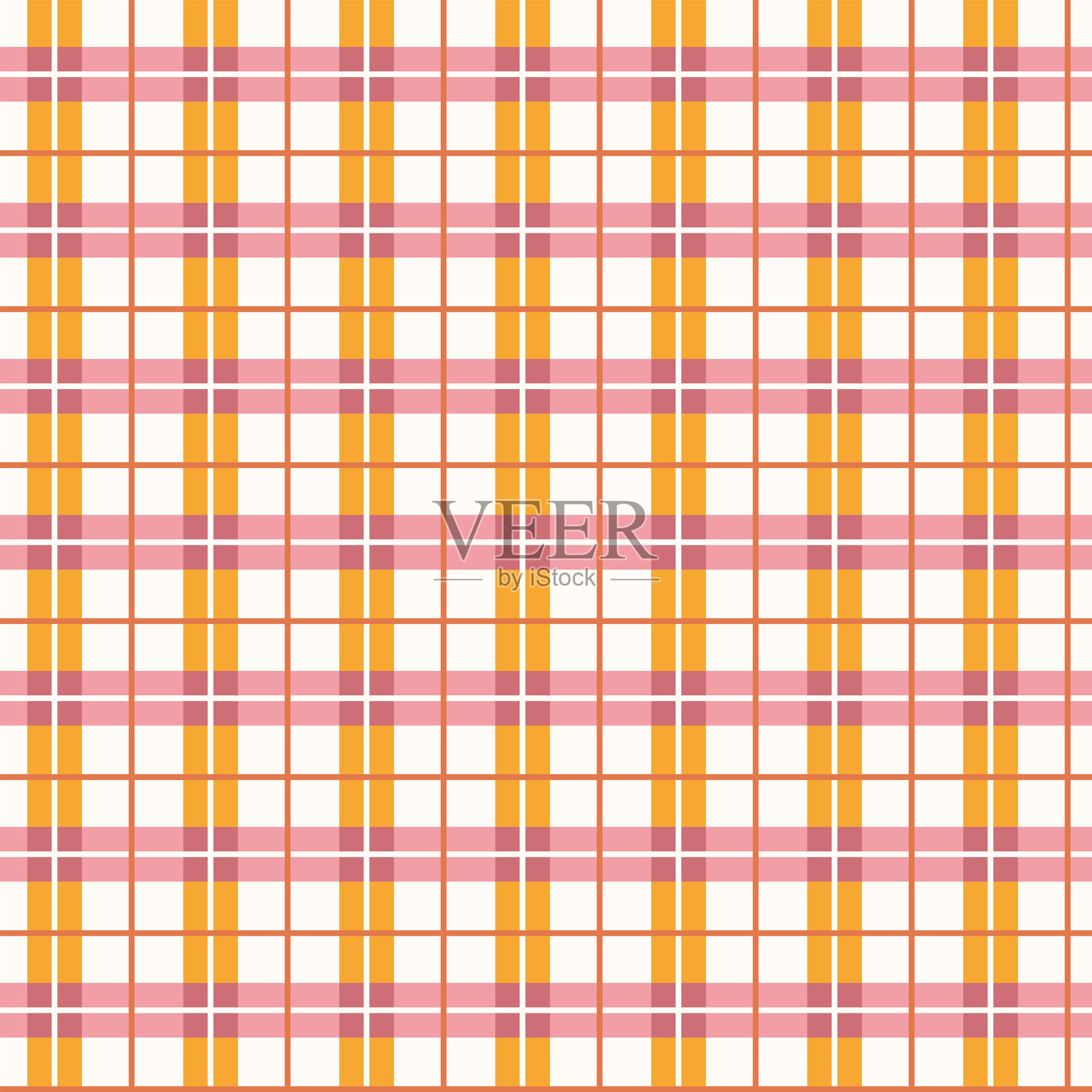 经典的格子图案矢量无缝设计。色彩丰富的几何背景。抽象的马德拉斯格子墙纸。苏格兰格子编织时尚印花。插画图片素材