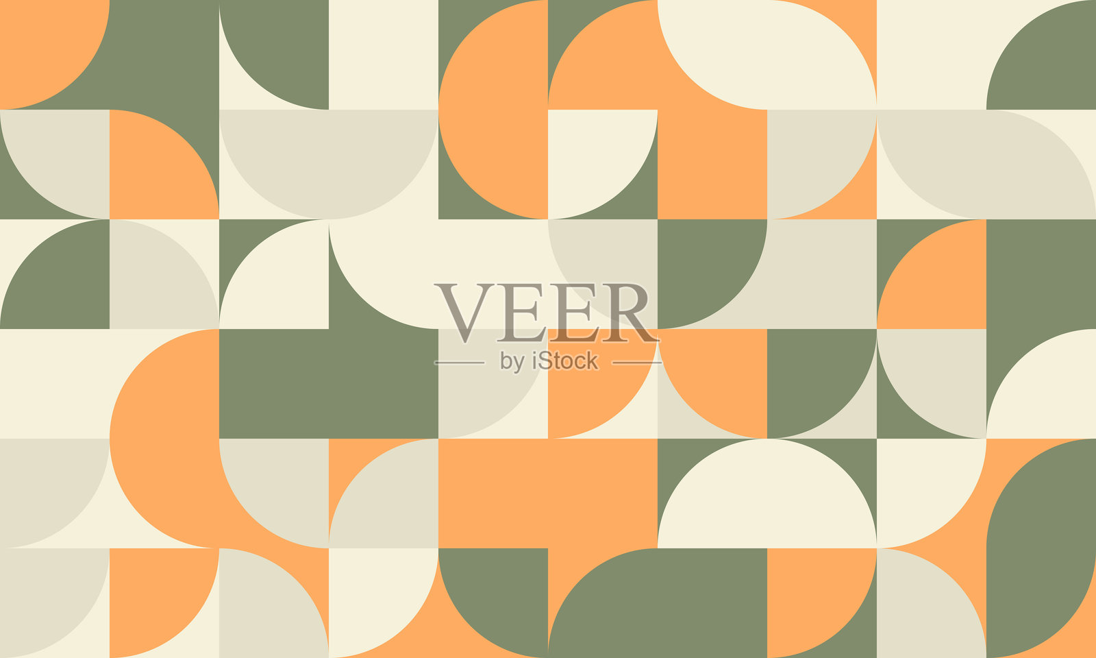 现代几何图案，具有艺术形状和无缝重复。非常适合纺织印刷、抽象背景和时尚海报设计。插画图片素材