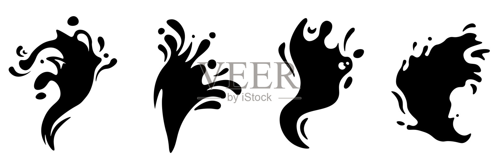 飞溅矢量图。溅洒矢量图集插画图片素材