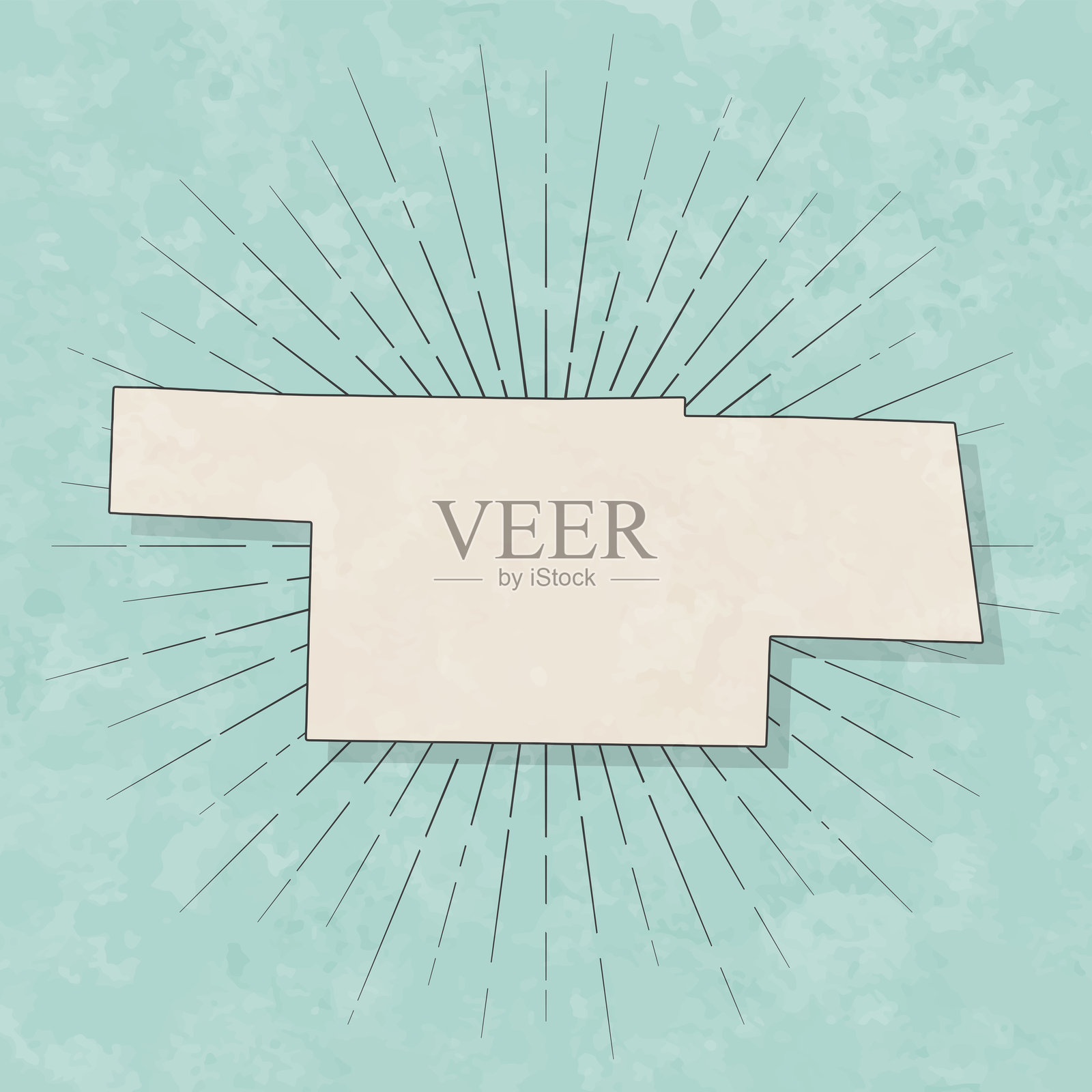 密苏里州奥德雷恩县。复古风格地图 - 旧纹理纸张插画图片素材