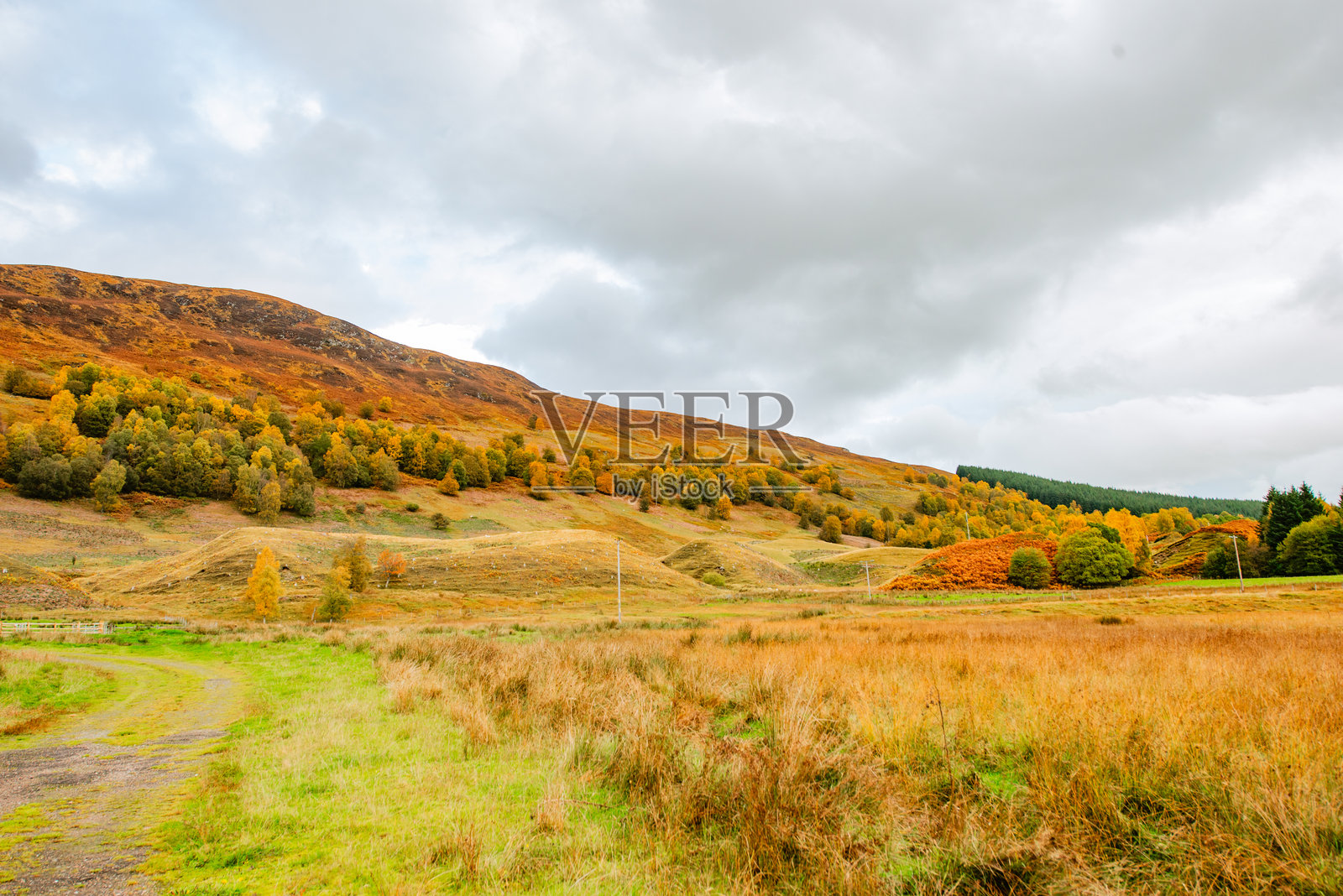 苏格兰高地的秋季风景照片摄影图片