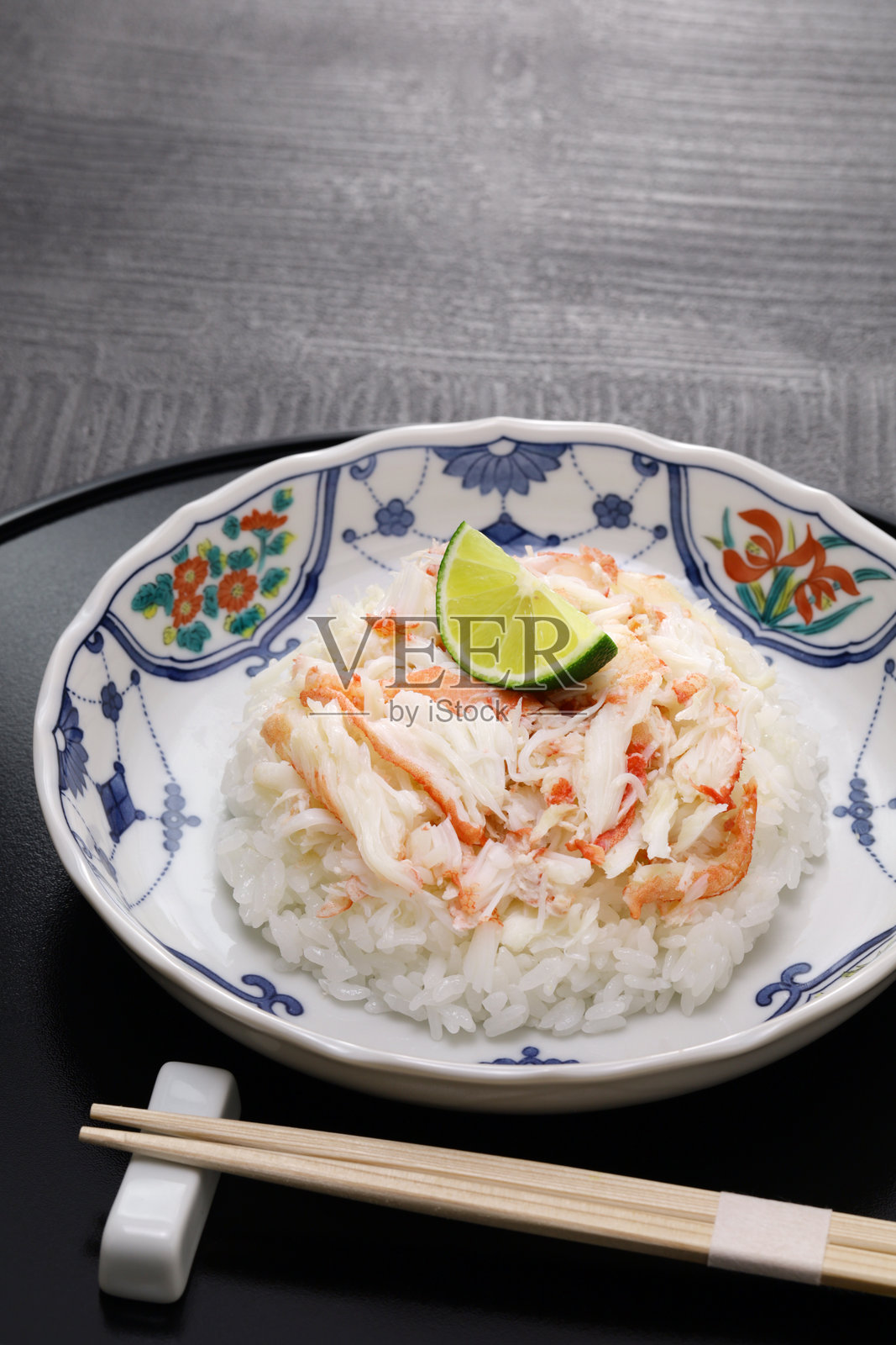 蟹肉饭（雪蟹肉盖饭），日本料理照片摄影图片