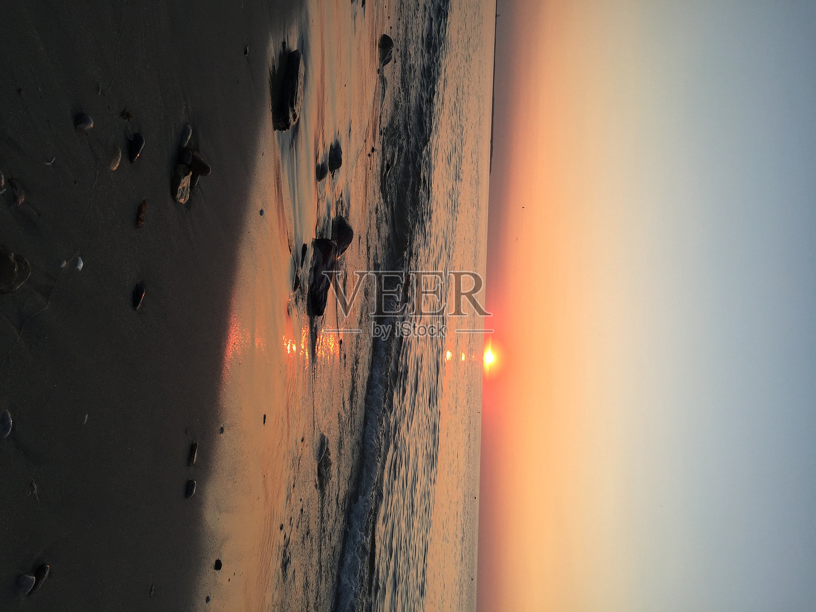 蒙托克海洋日落照片摄影图片