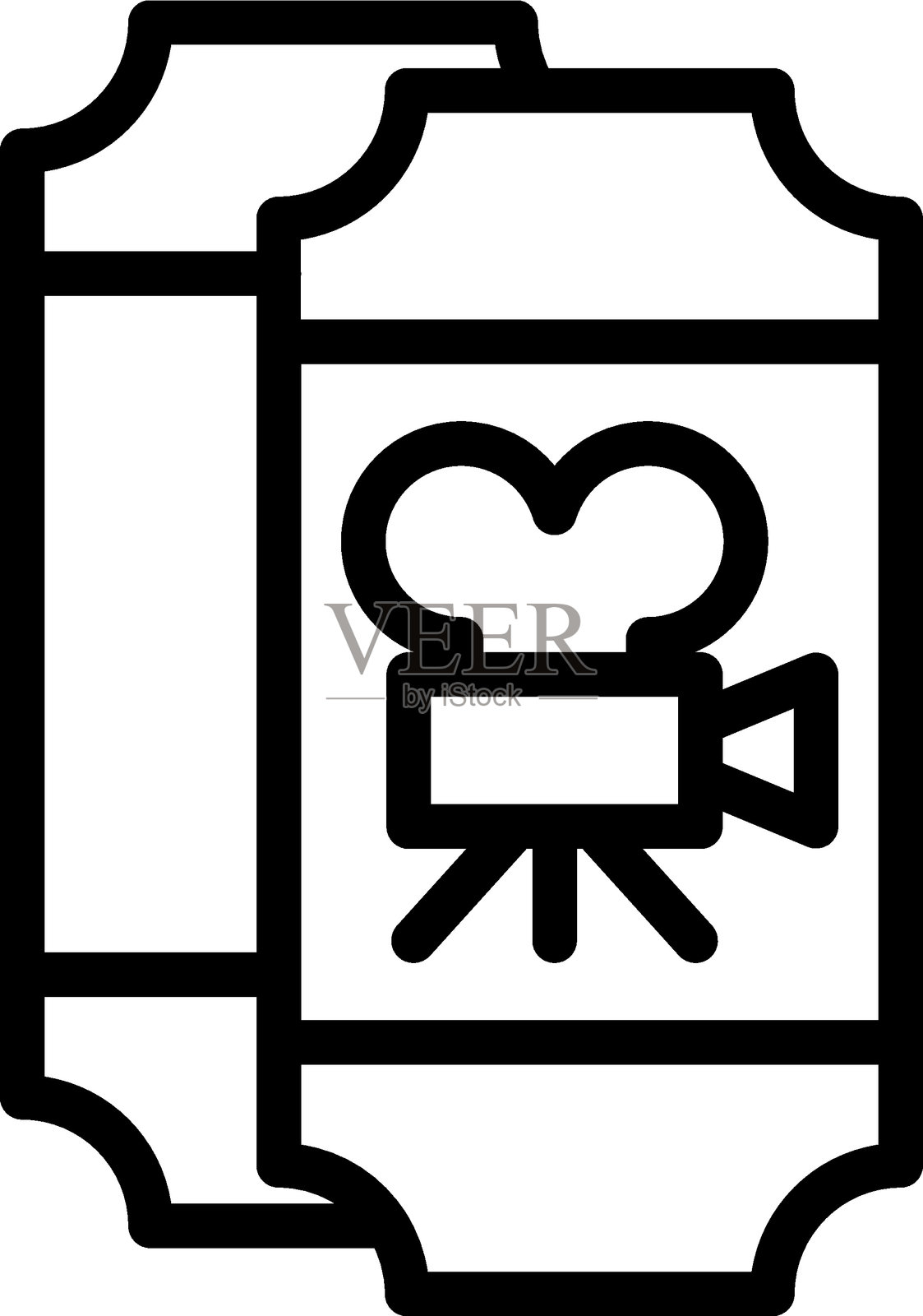 电影票矢量设计图标风格插画图片素材