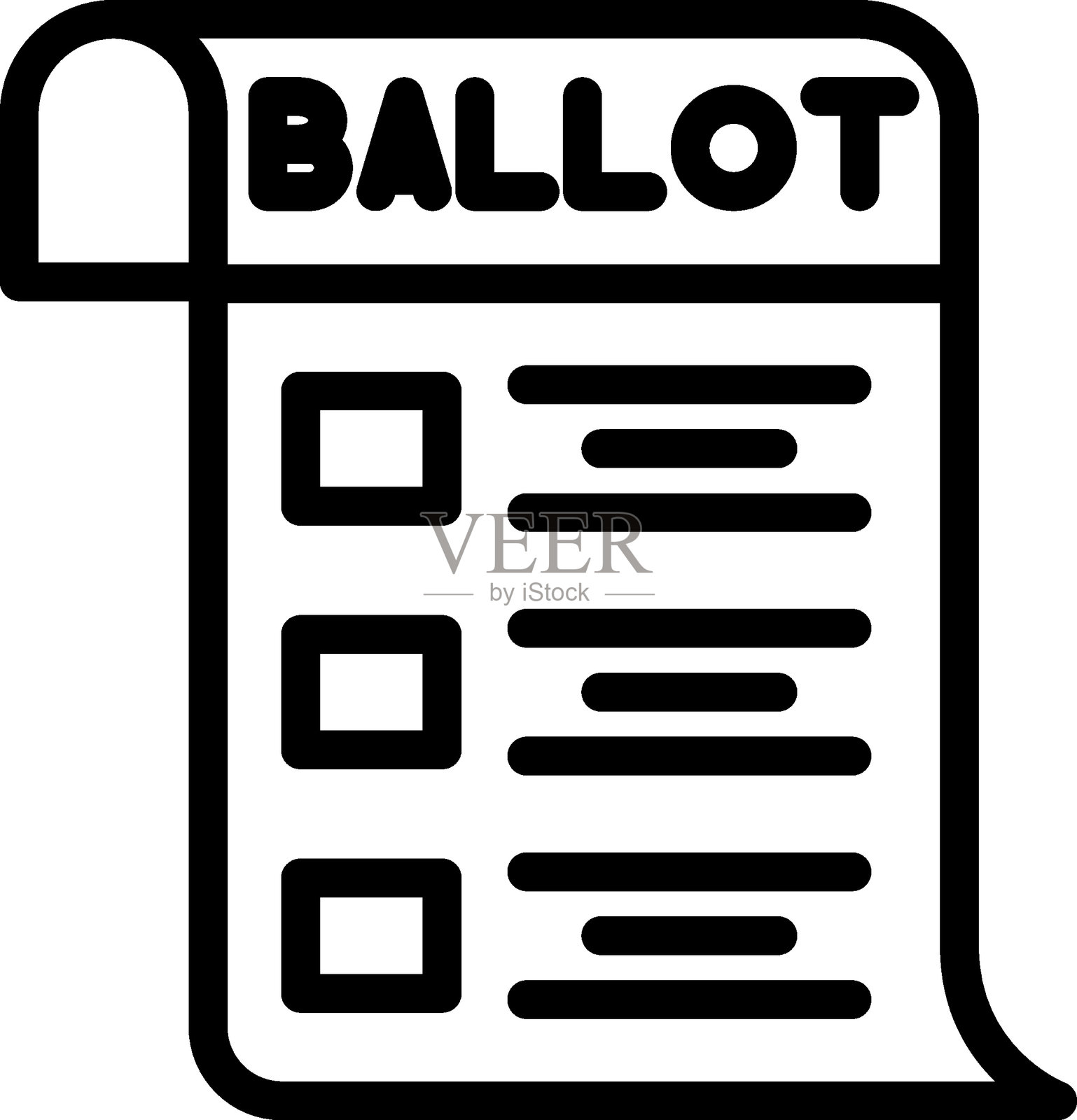 选票手稿矢量设计图标风格插画图片素材