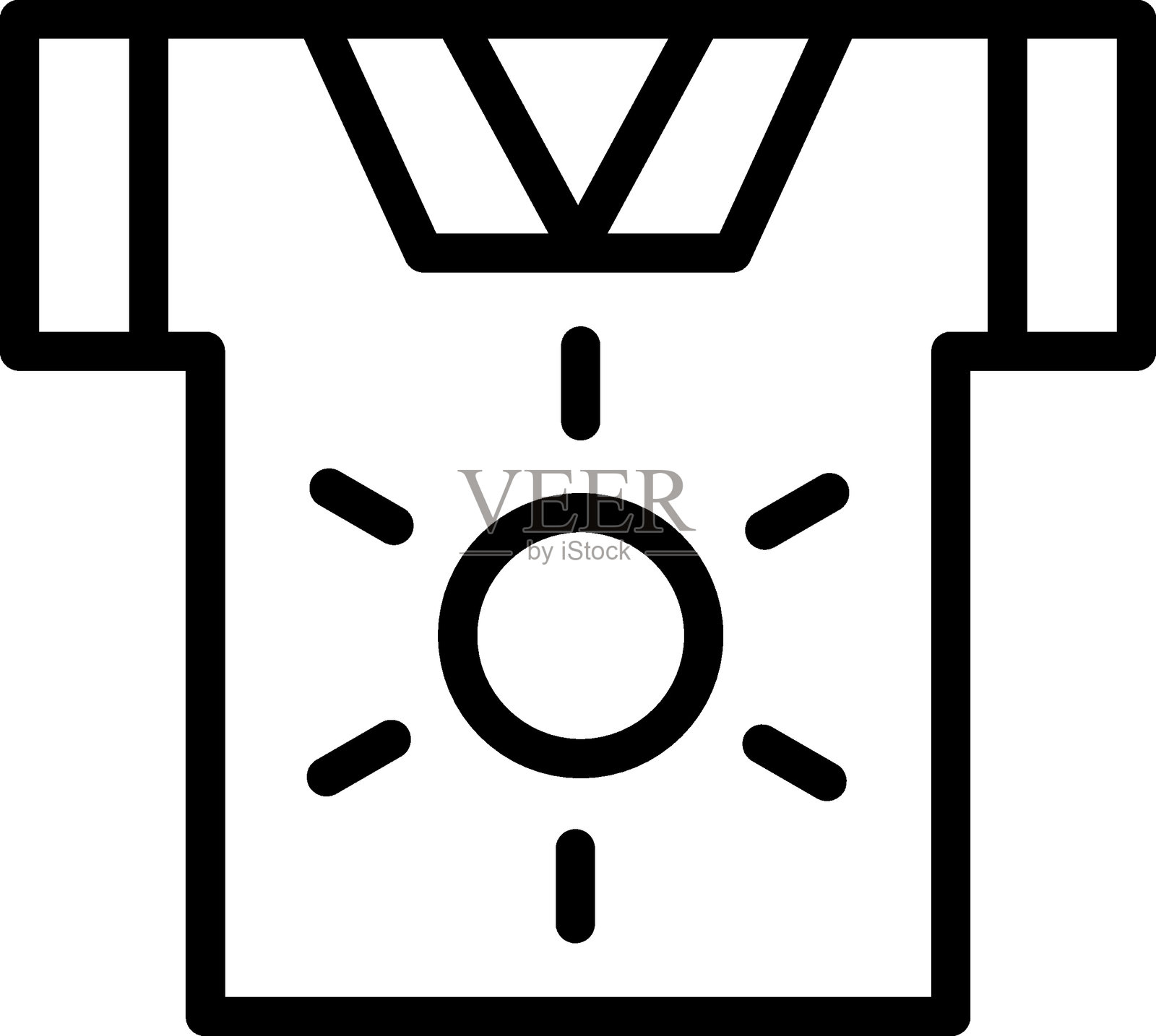 防晒衣服矢量设计图标风格插画图片素材