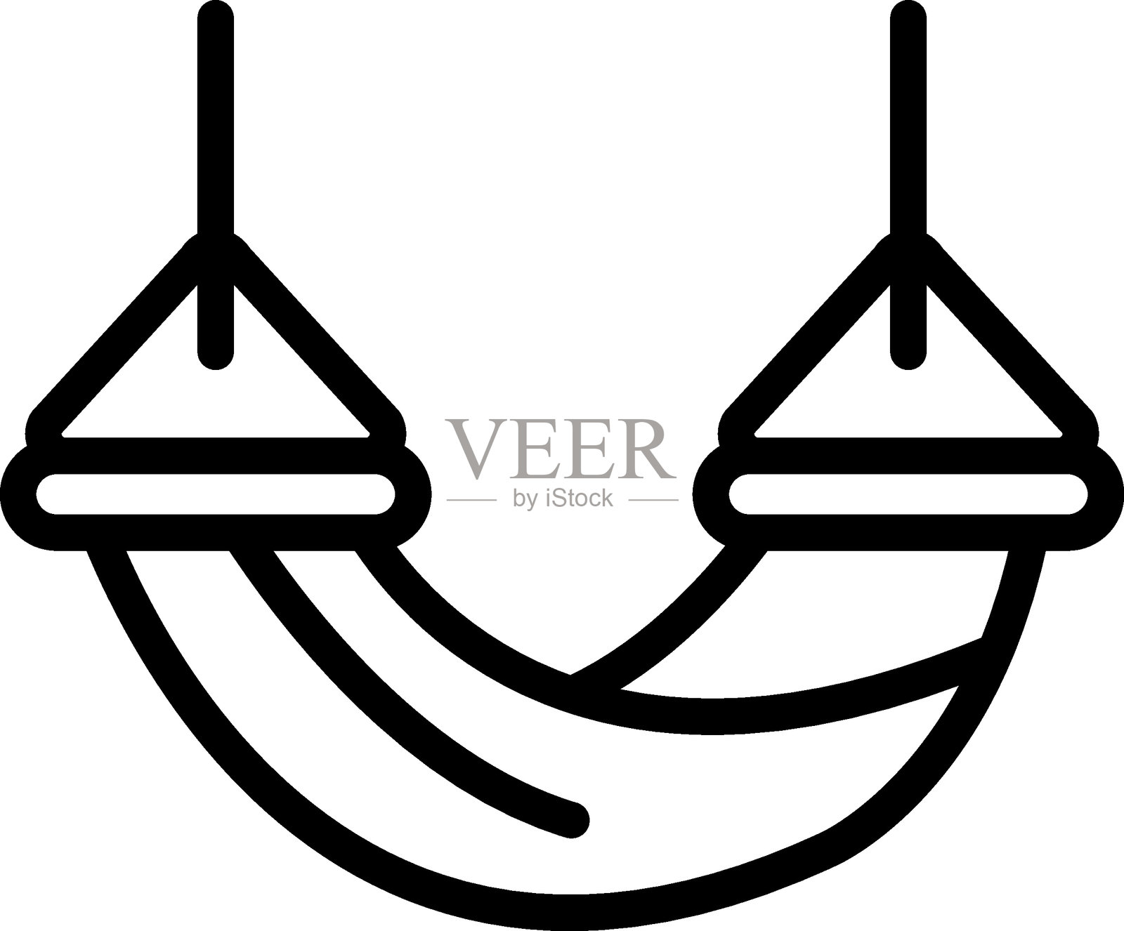 吊床矢量设计图标风格插画图片素材