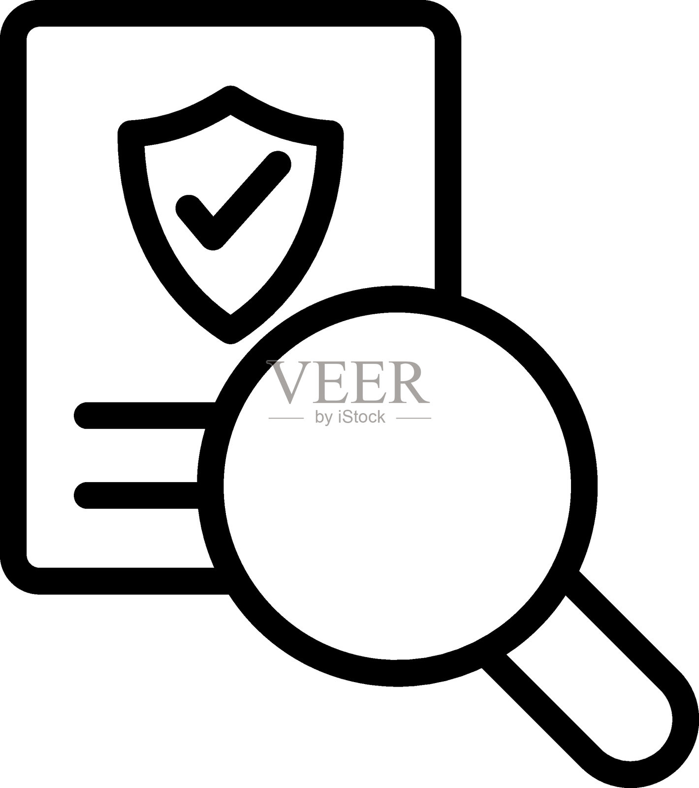 保险调查矢量设计图标风格插画图片素材