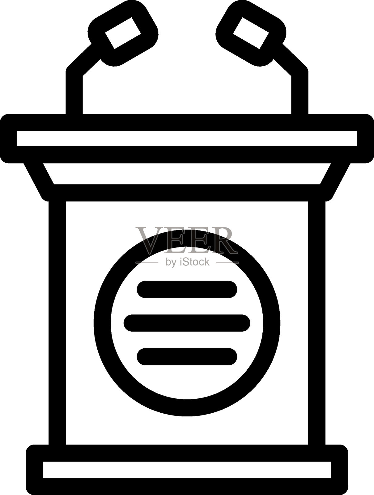 选举讲台矢量设计图标风格插画图片素材