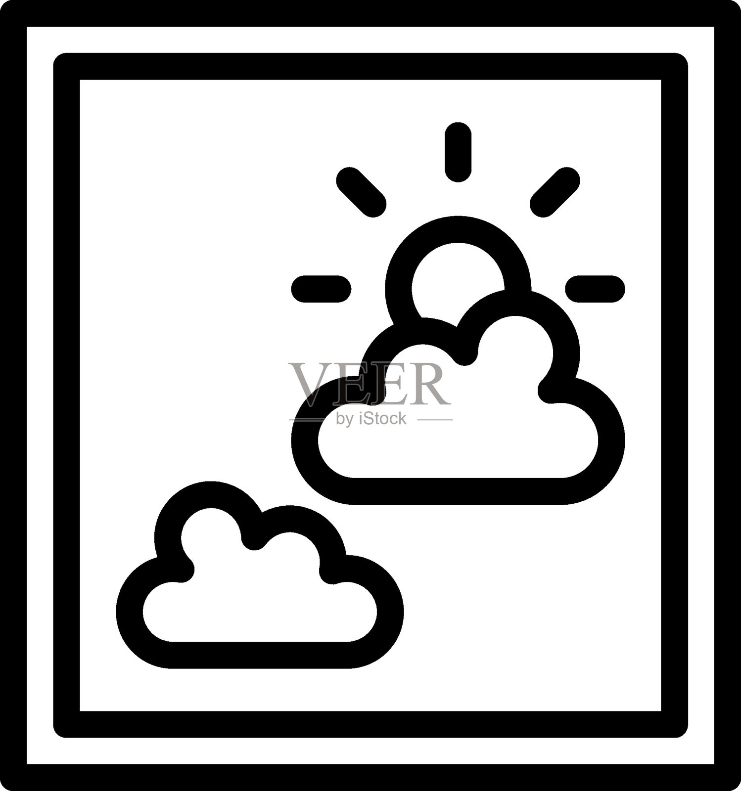 窗边座位矢量设计图标风格插画图片素材