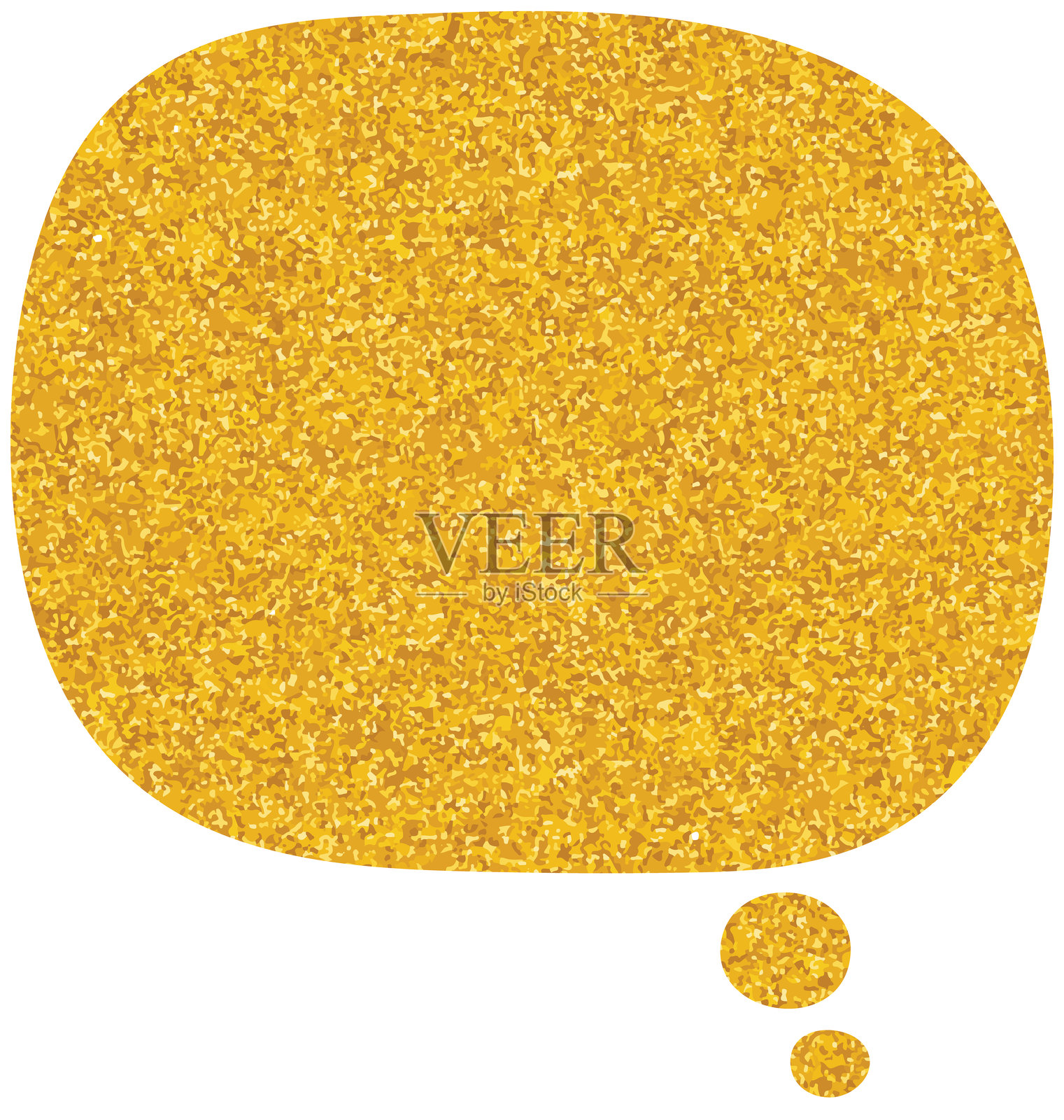 闪闪发光的金色对话气泡插画图片素材