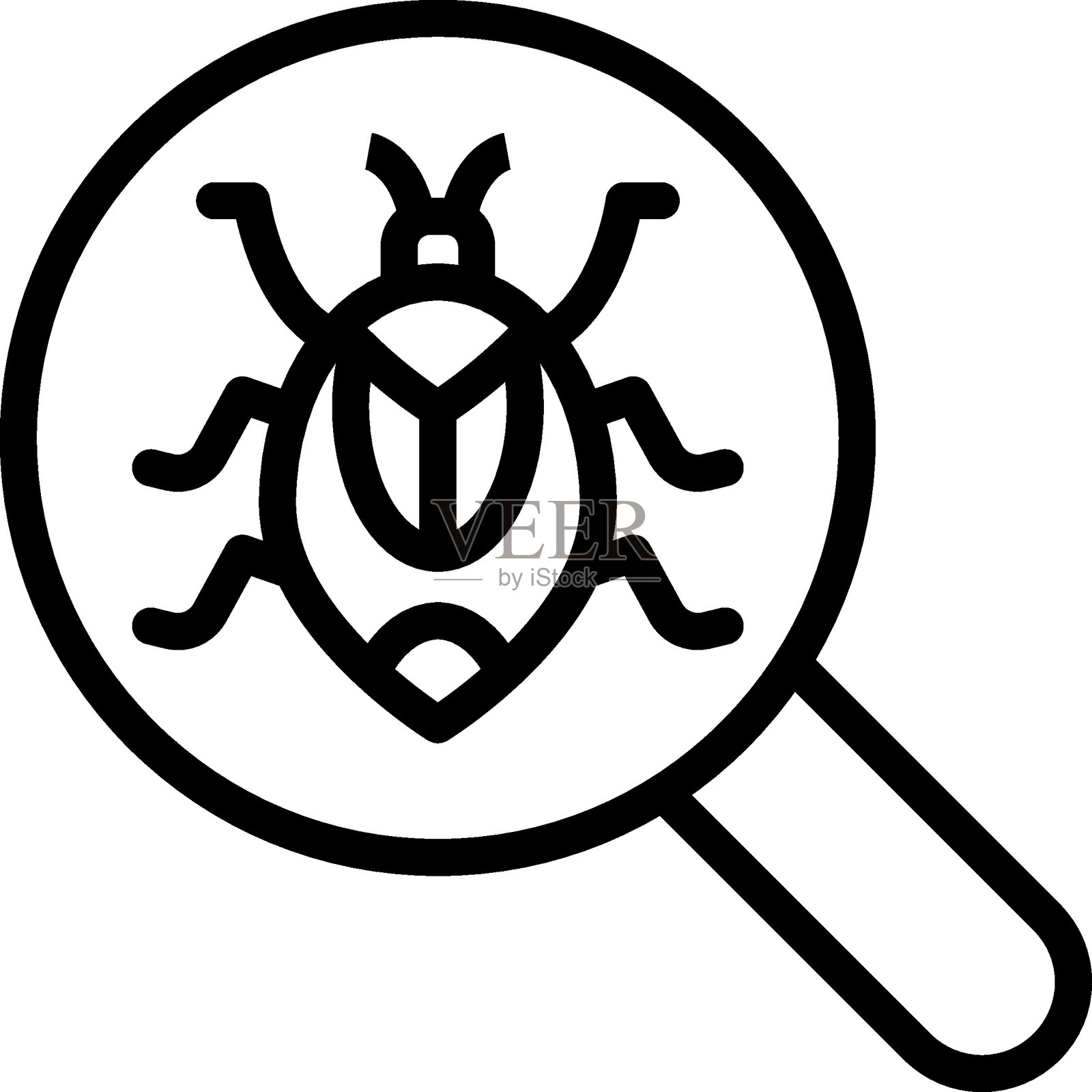 床虱探测器矢量设计图标风格插画图片素材