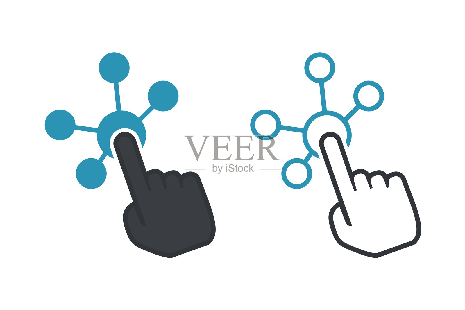 互动的等离子体符号。矢量插图插画图片素材