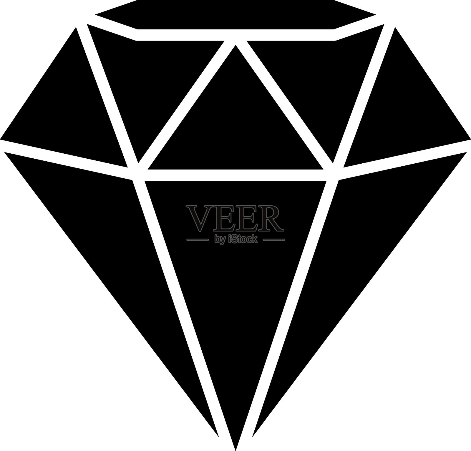 钻石图标风格插画图片素材