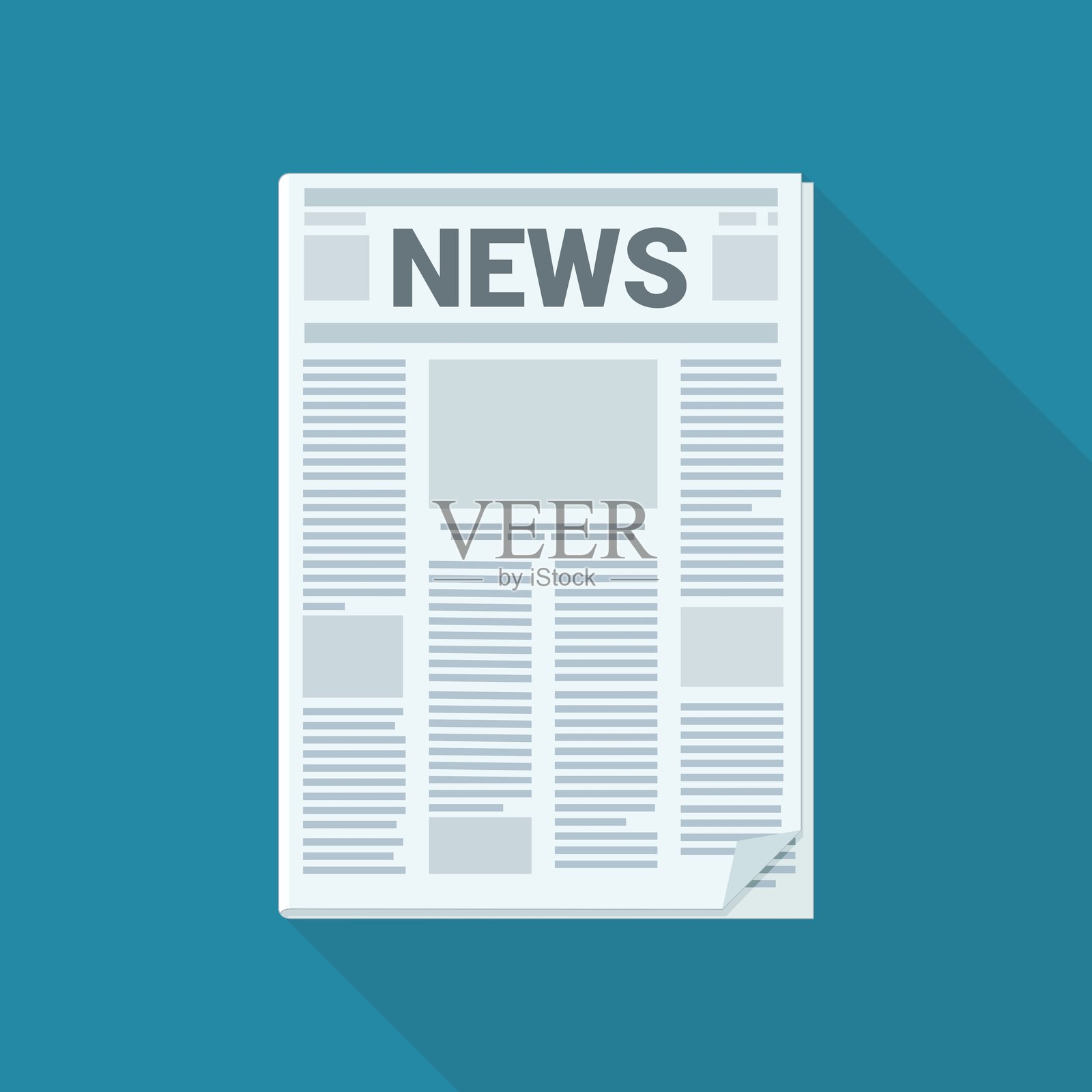 报纸（扁平设计）插画图片素材