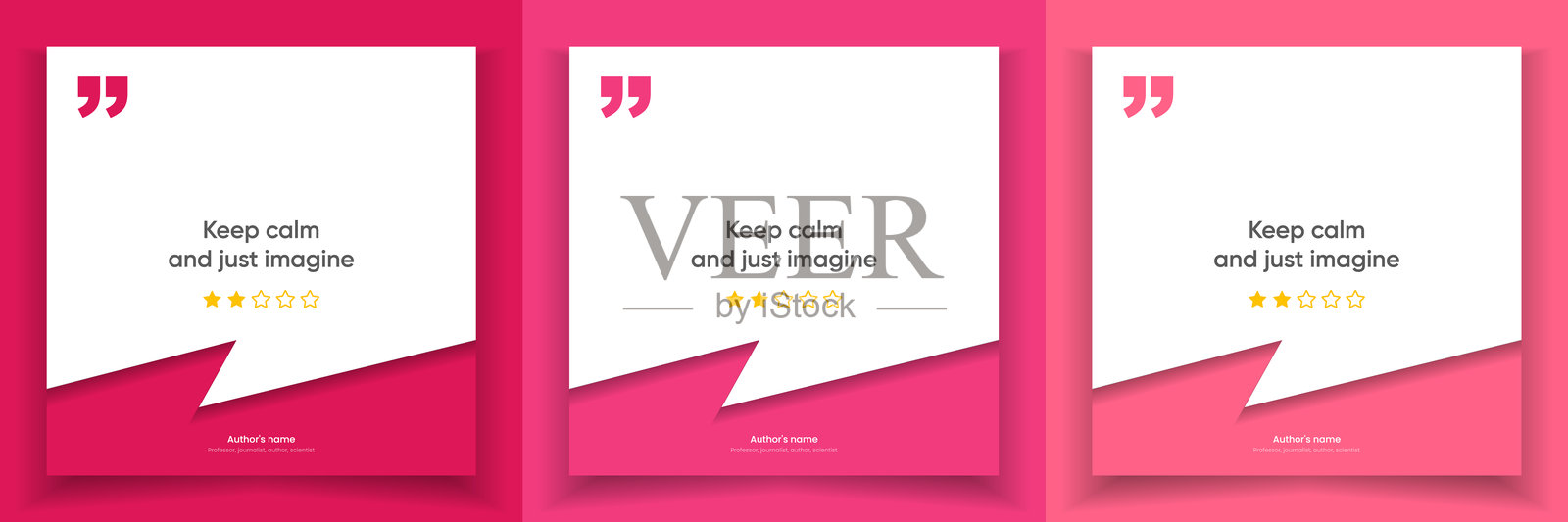 3D气泡推荐横幅，引用，信息图表。社交媒体引用模板设计。空白对话气泡、引用气泡和文本框。矢量插图EPS10。插画图片素材