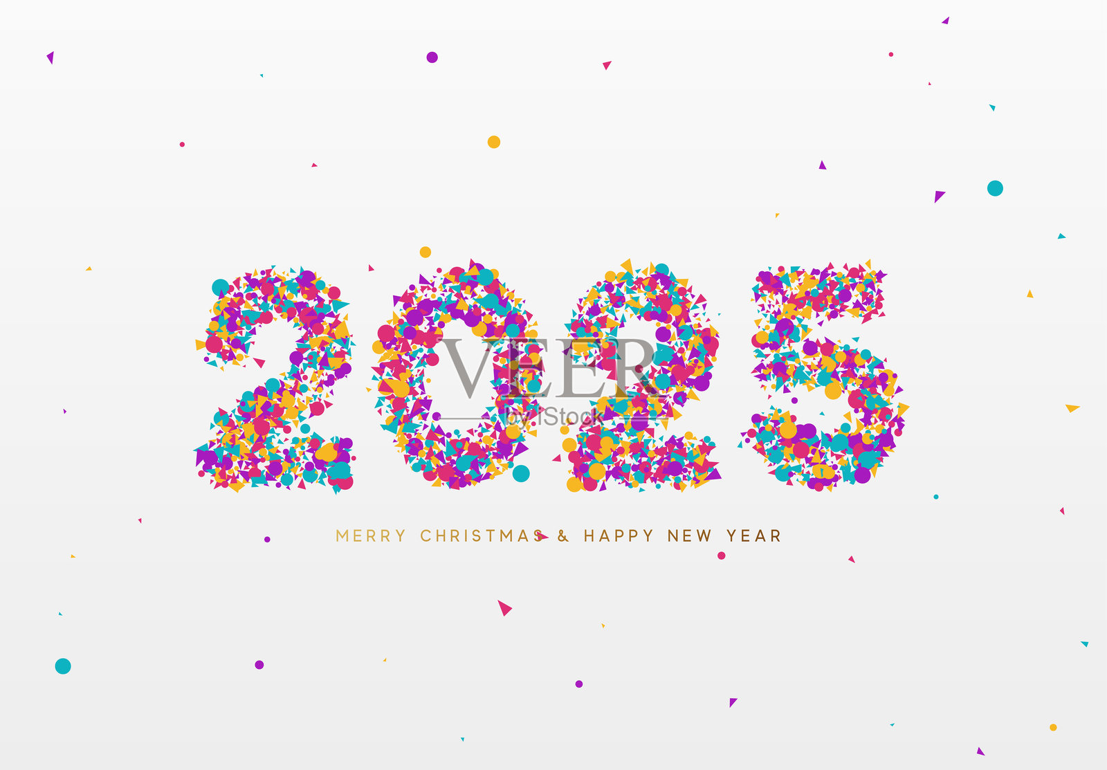 2025年新年快乐。矢量插图插画图片素材