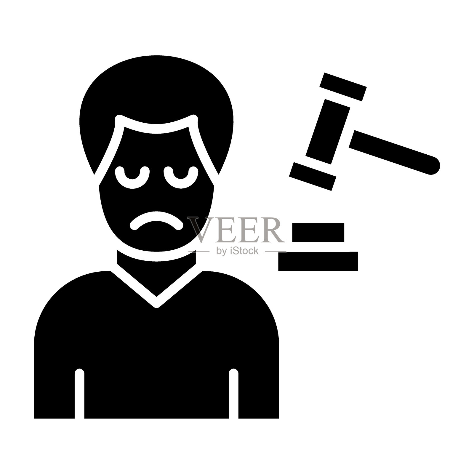 罪恶图标风格插画图片素材