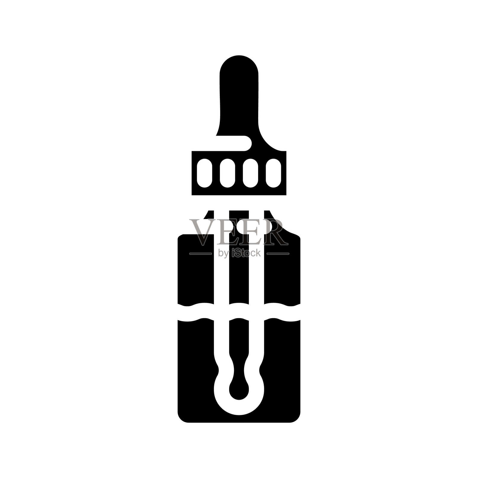 精油瓶水疗治疗图标矢量插图插画图片素材