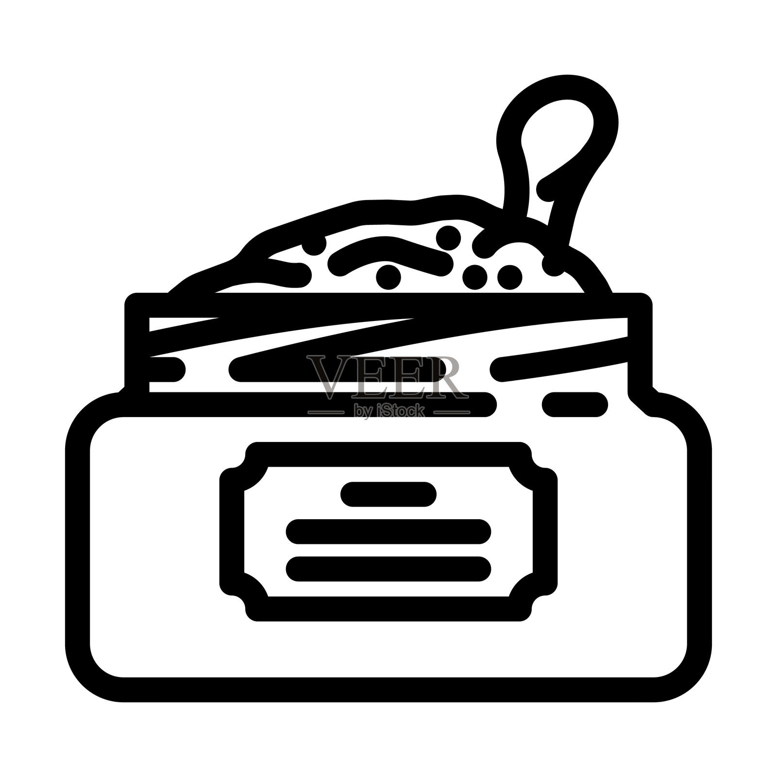 身体磨砂水疗治疗线条图标插图插画图片素材