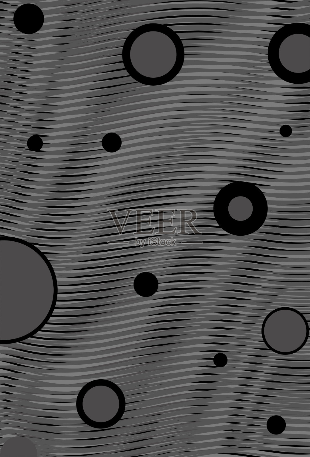 波浪状的灰色背景插画图片素材