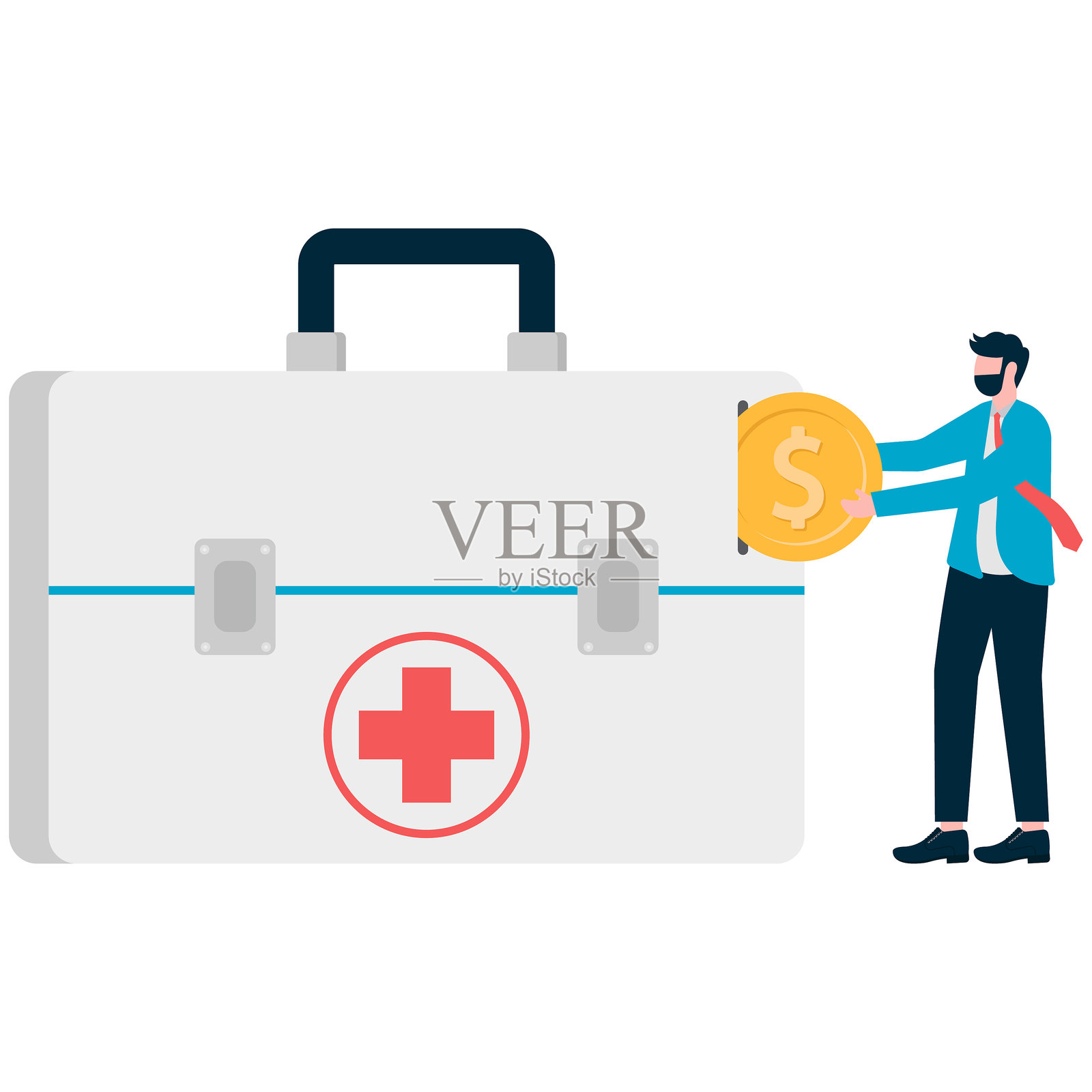 财务紧急基金储蓄账户插画图片素材